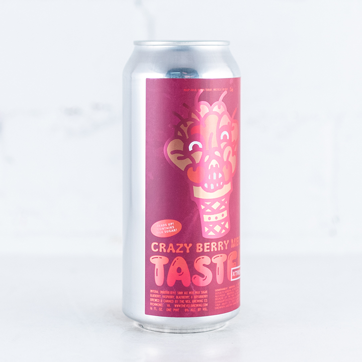 The Veil - Crazy Berry Mega Tastee: Xtreme Sour Can 473ml
