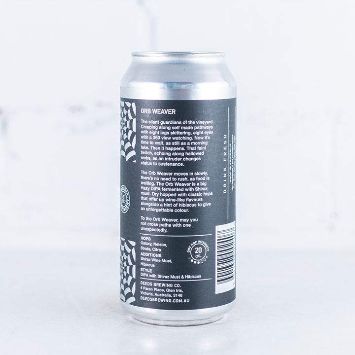 Deeds - Orb Weaver DIPA with Shiraz Must & Hibiscus