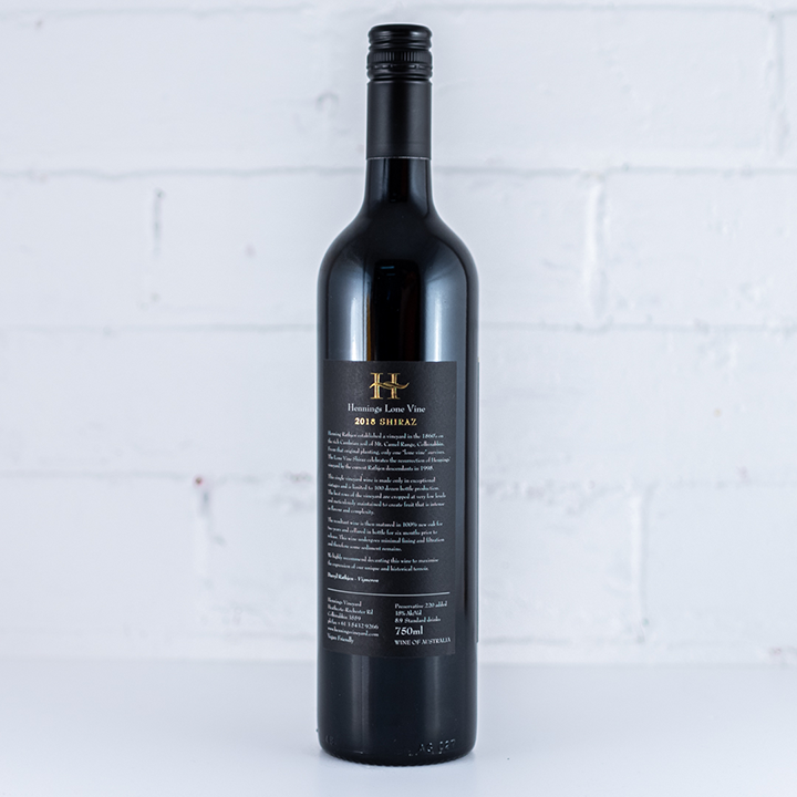 Hennings - The Lone Vine Shiraz 2018 750ml
