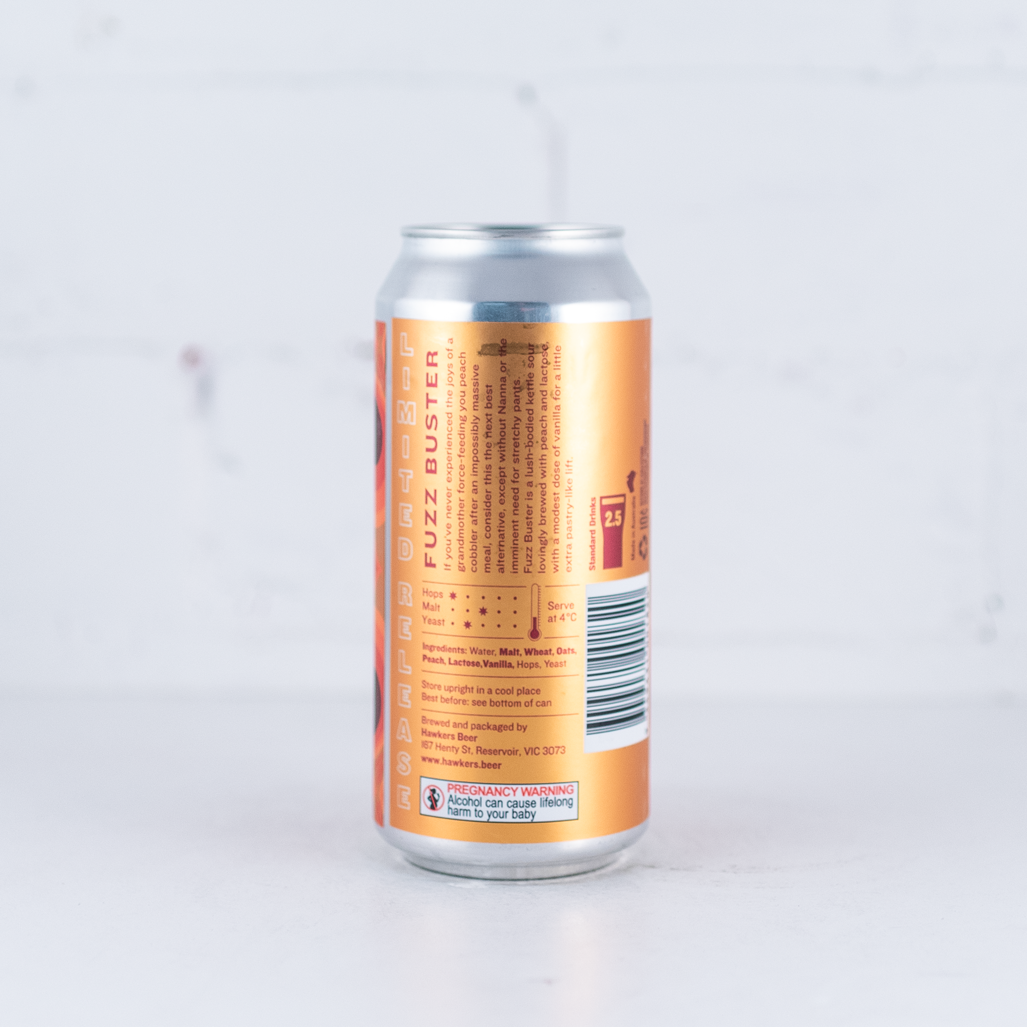 Hawkers - Fuzz Buster Peach Cobbler Pastry Sour
