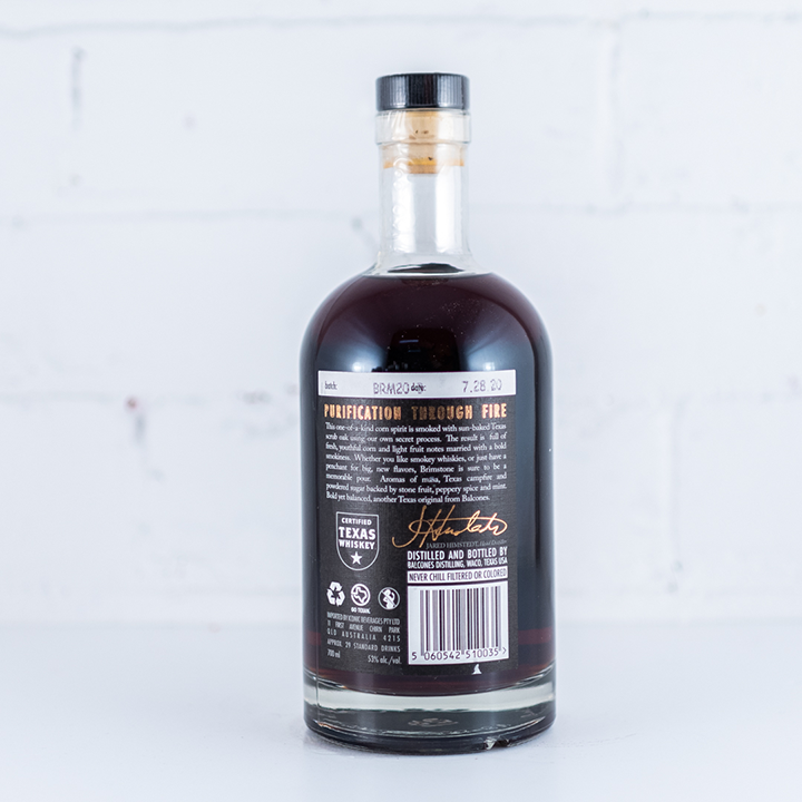 Balcones - Brimstone Smoked Whisky 700ml