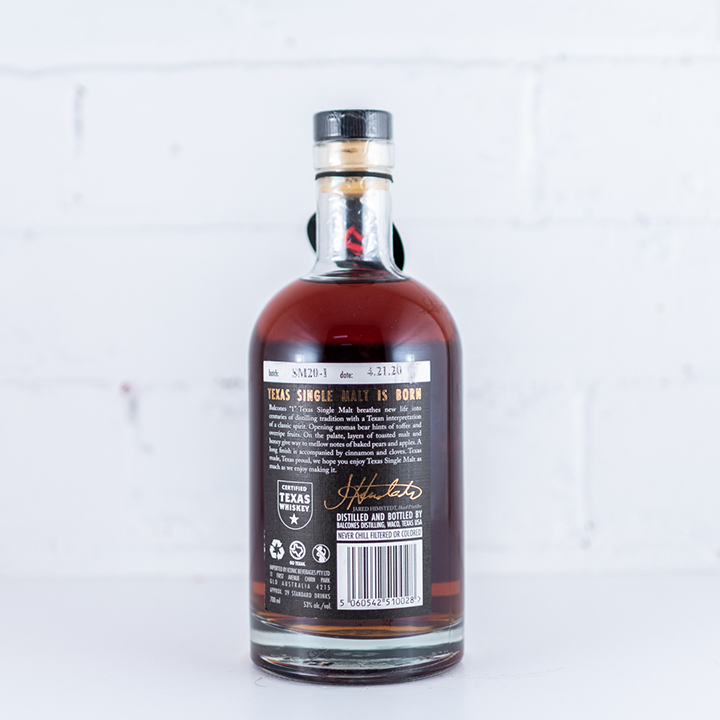 Balcones - Texas Single Malt 53.0% 700mL