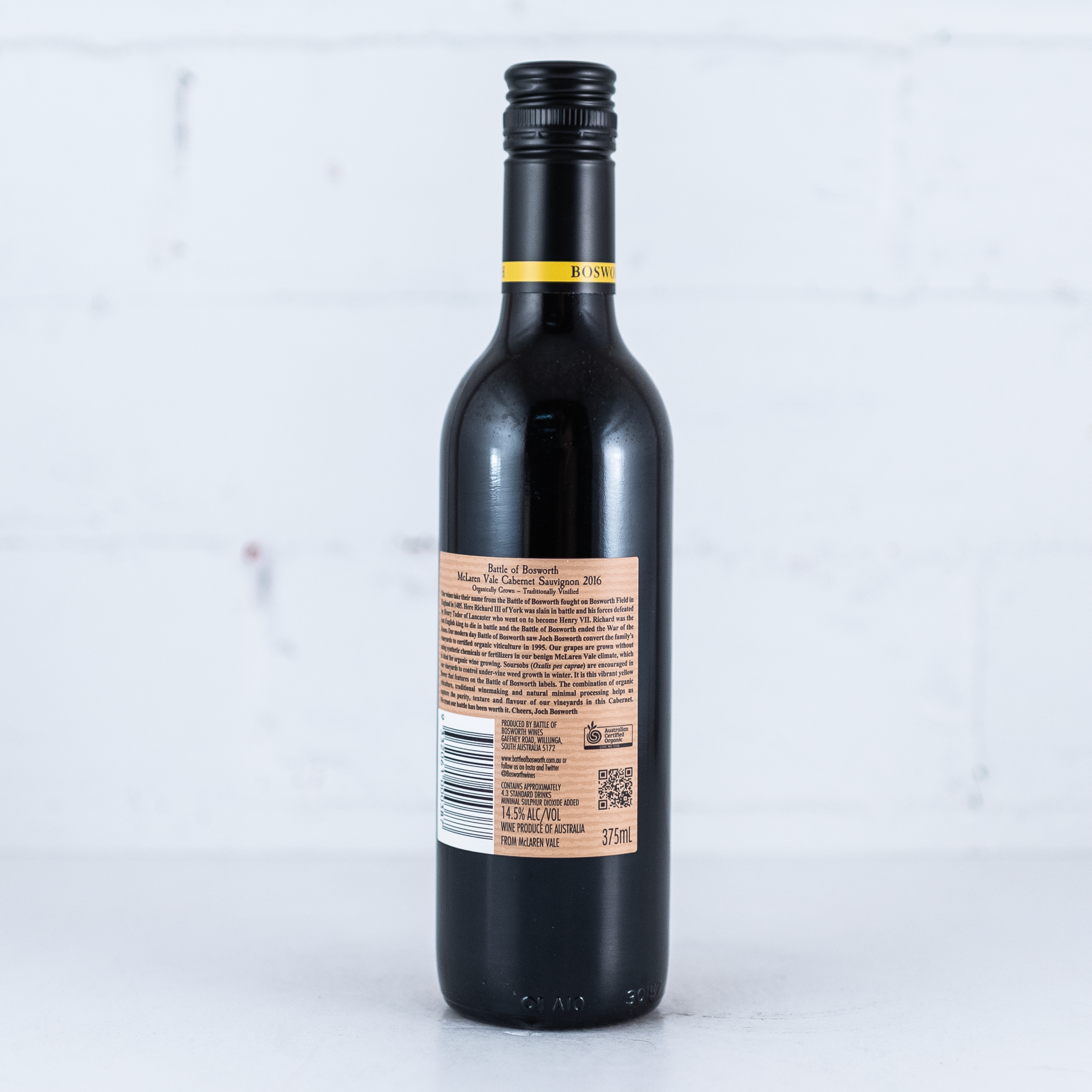 Bosworth Wines - Battle of Bosworth Cabernet Sauvignon 375ml