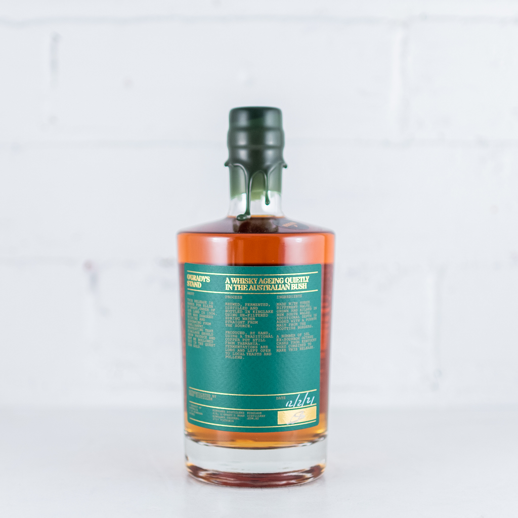 Kinglake Distillery - O'Gradys Stand Single Malt Whisky 500ml