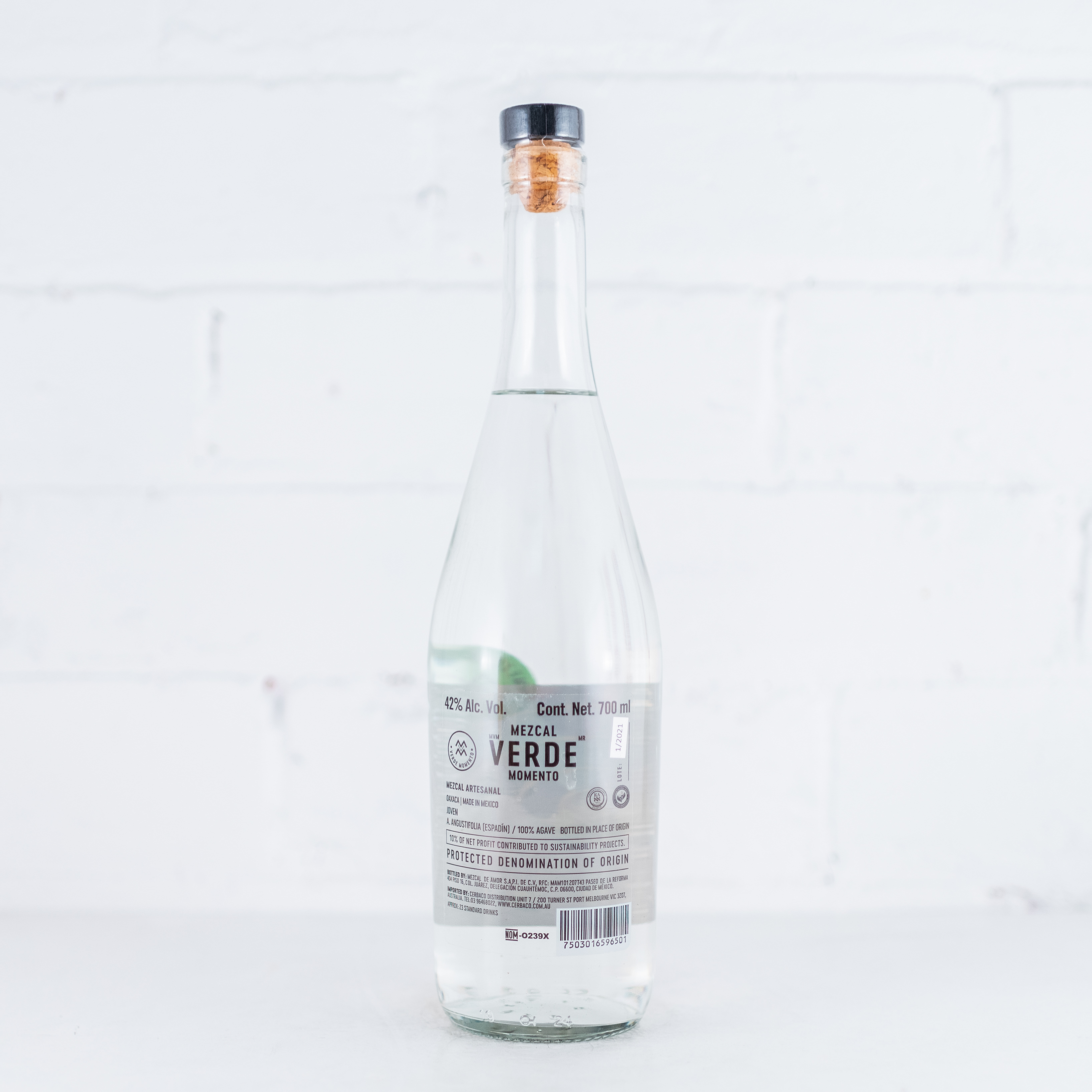 Mezcal Verde Momento - Espadin 700ml