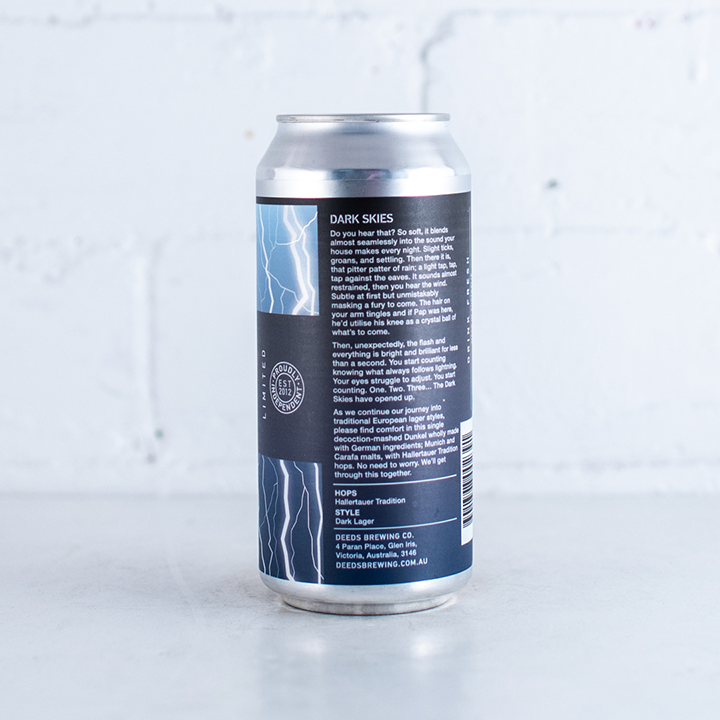 Deeds - Dark Skies Dark Lager