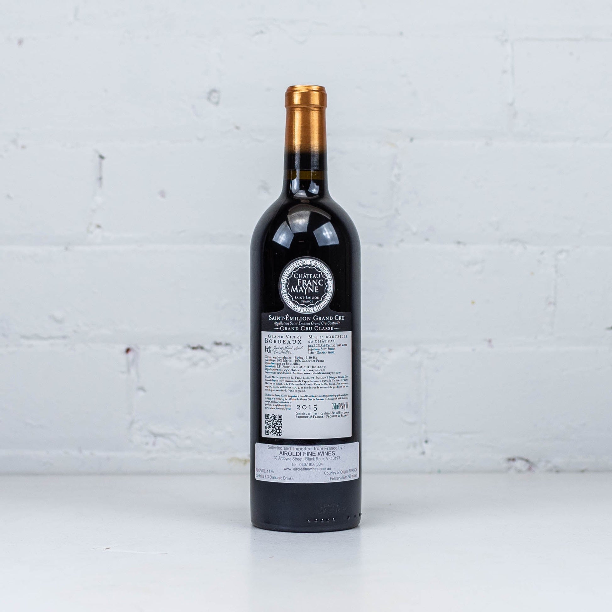 Chateau Franc Mayne - Saint-Emilion Grand C2015 750ml