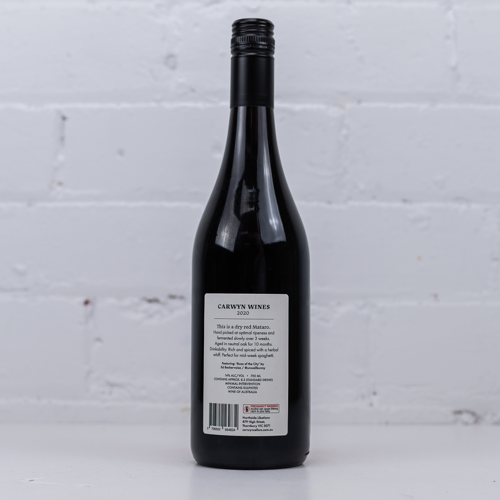 Carwyn Wines - Mataro 2020 750ml
