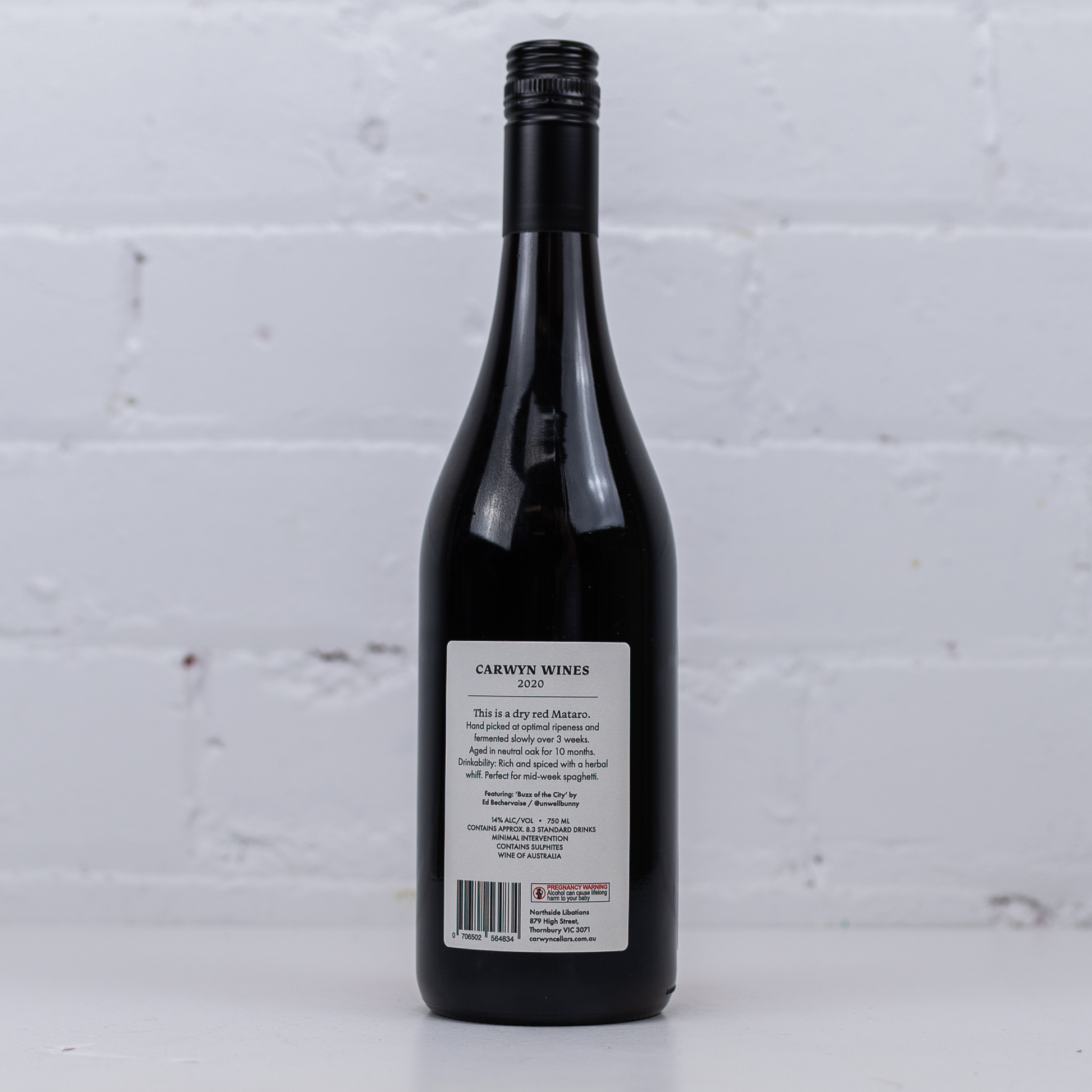 Carwyn Wines - Mataro 2020 750ml