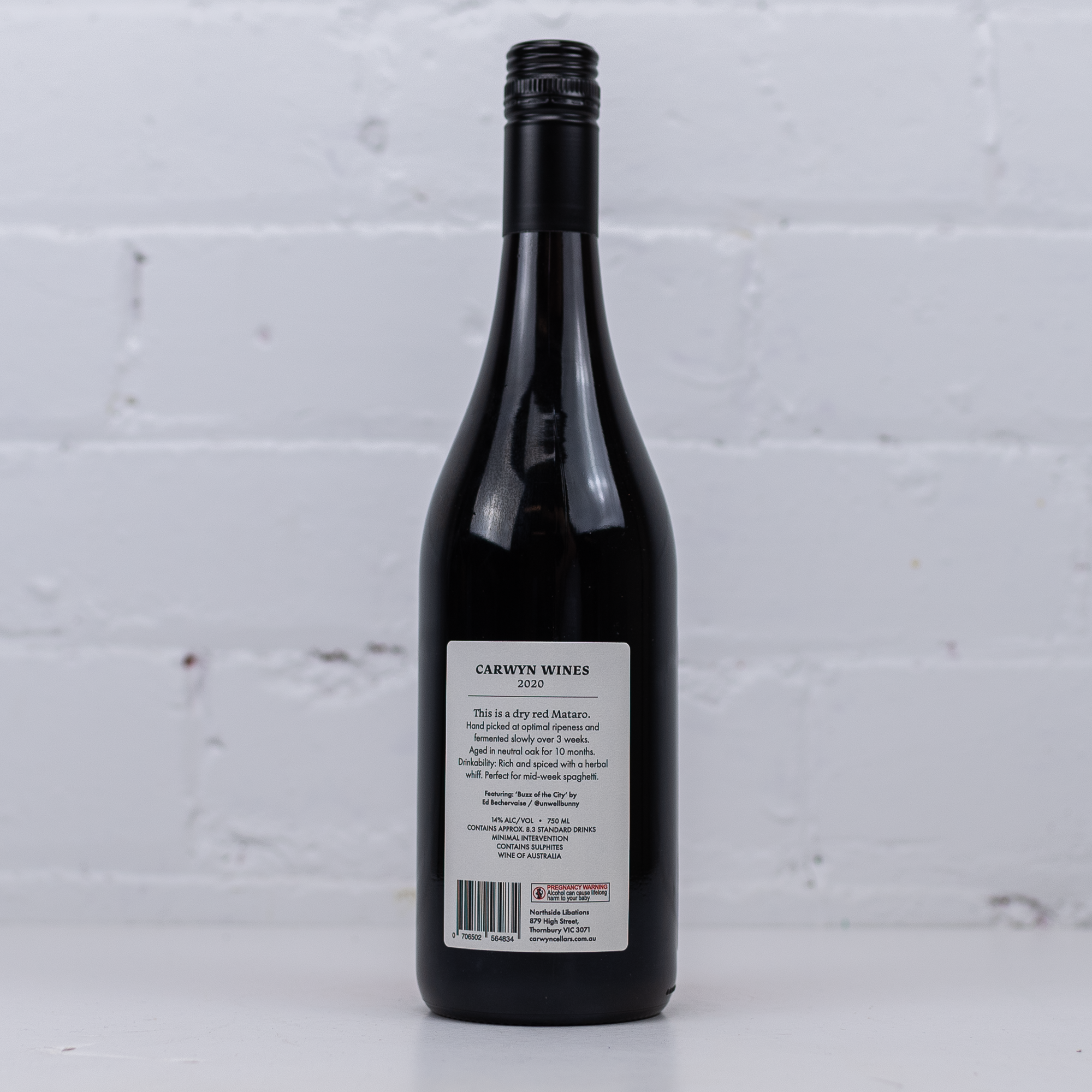 Carwyn Wines - Mataro 2020 750ml