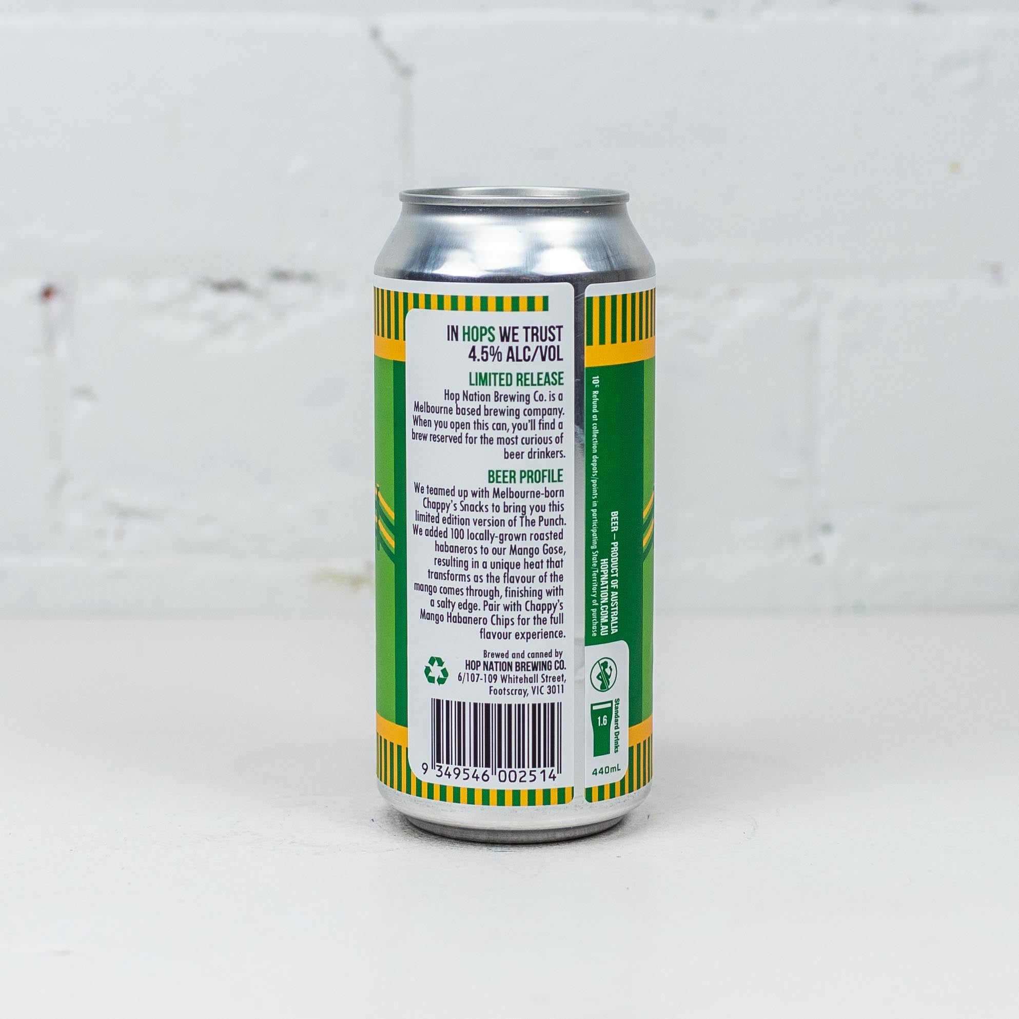 Hop Nation x Chappy's 'Habanero Punch Gose'