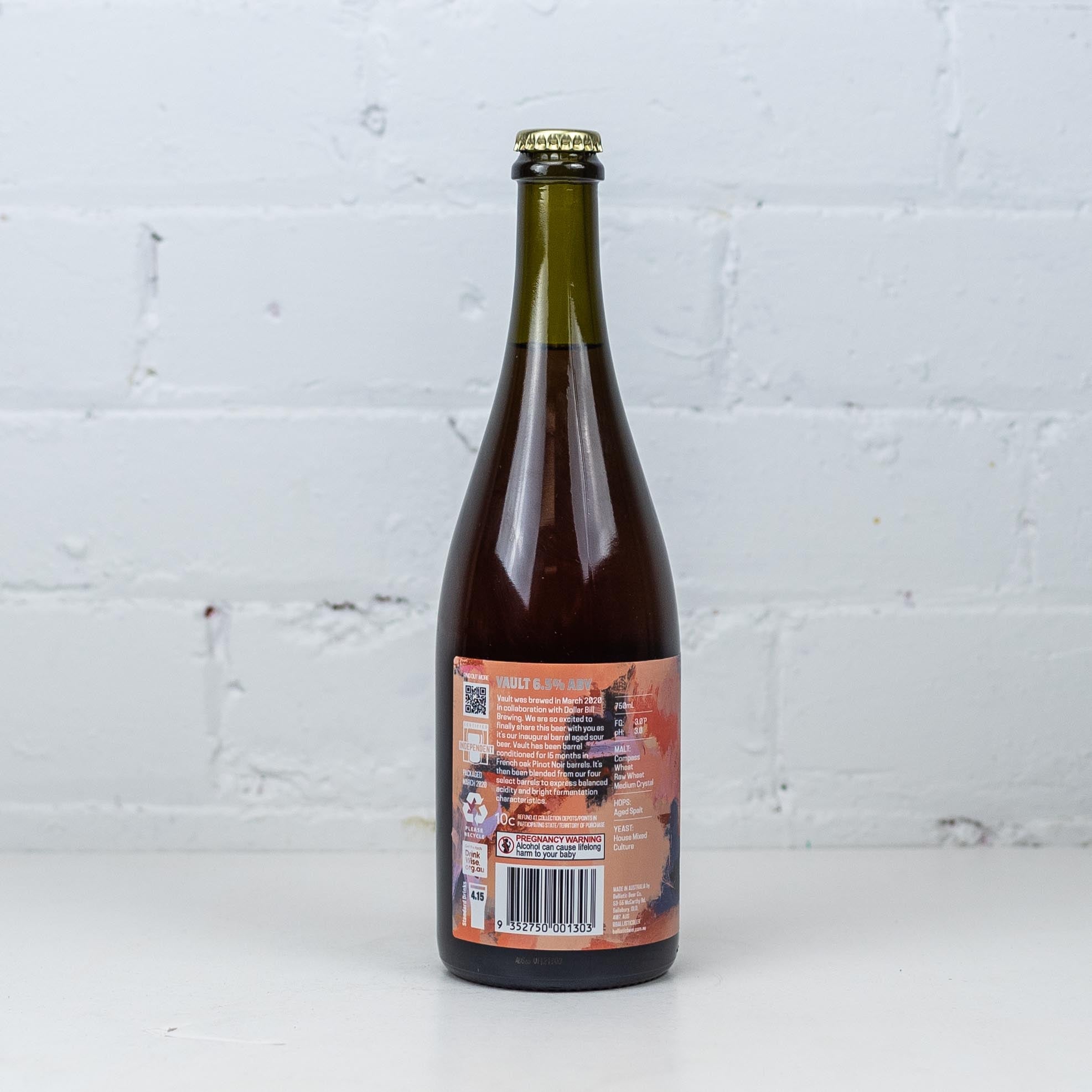 Ballistic Bunker x Dollar Bill 'Vault Barrel Aged Sour Ale' 750ml