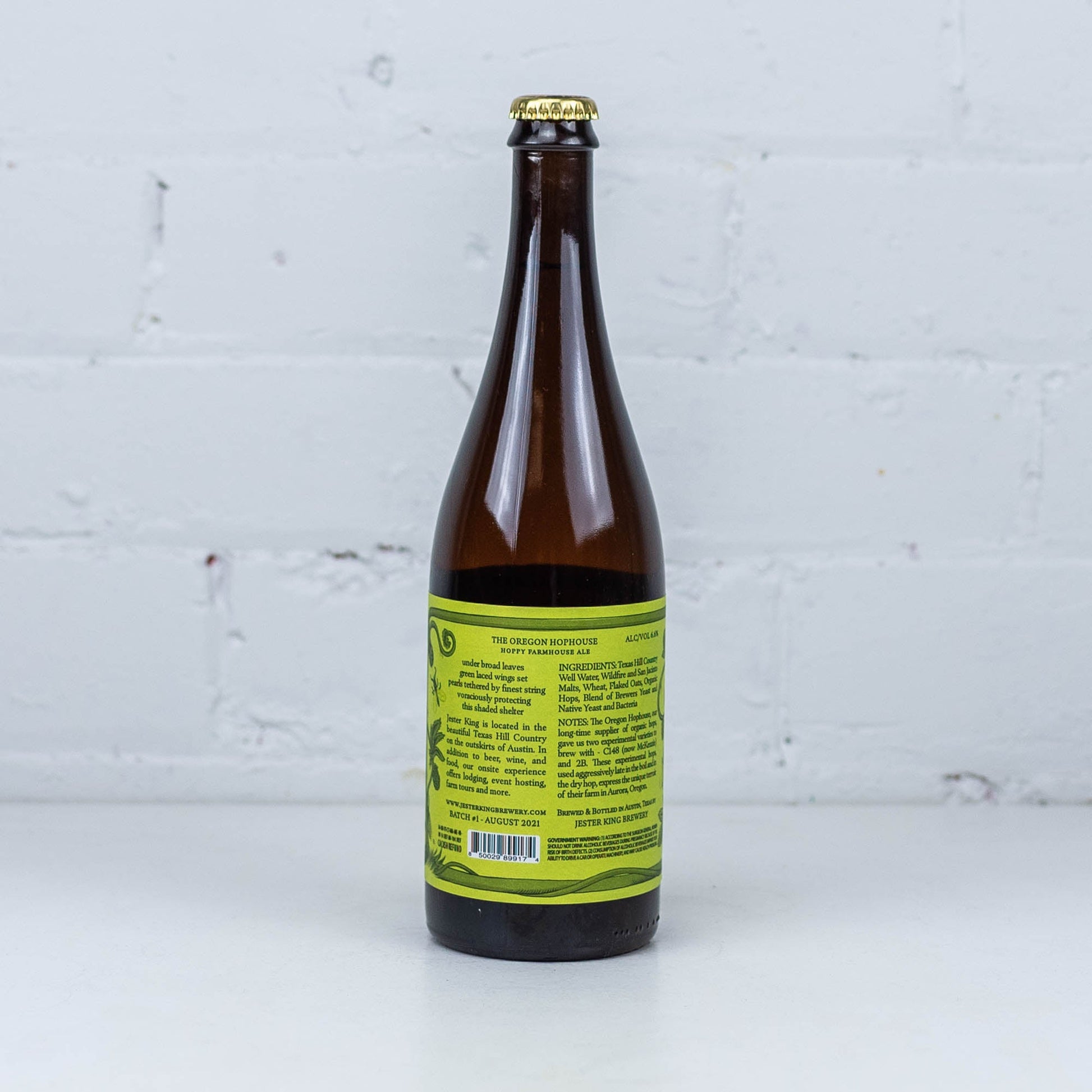 Jester King - The Oregon Hophouse Farmhouse Ale 750ml