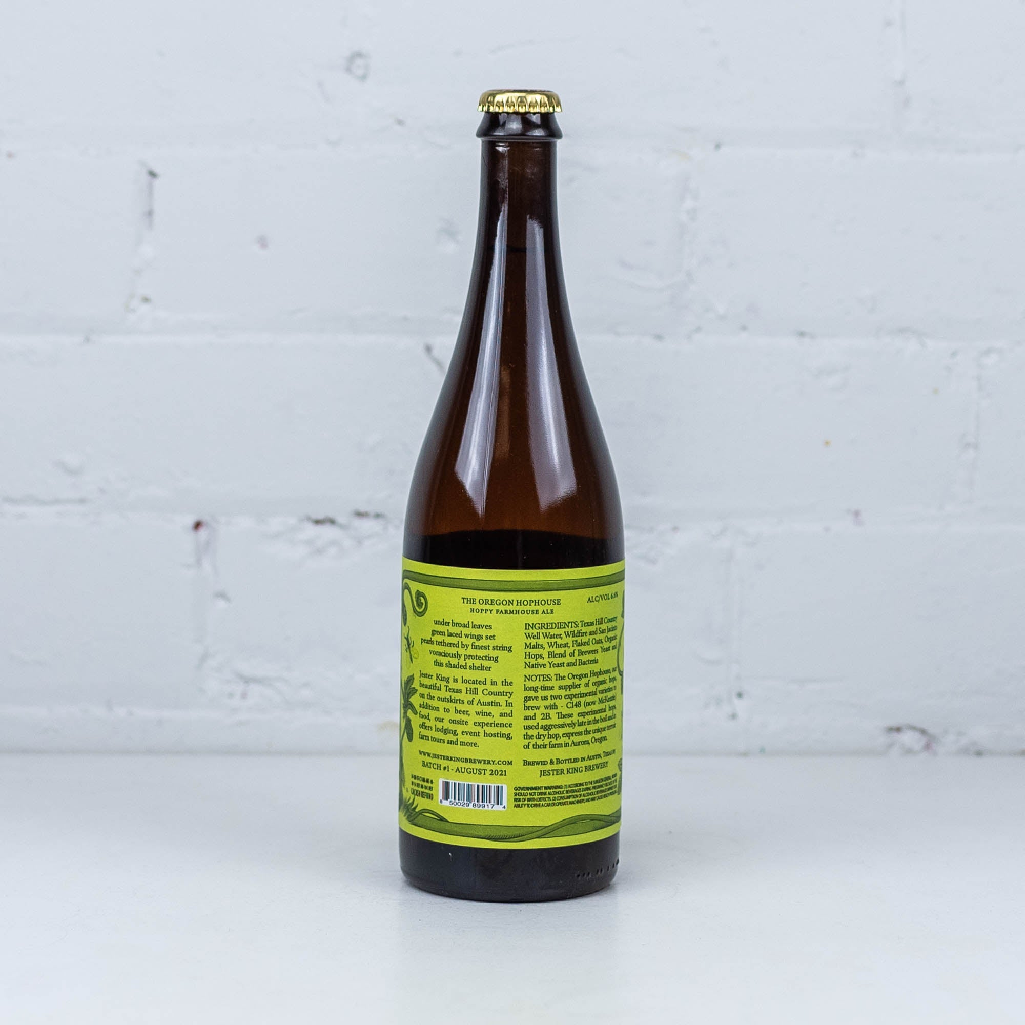 Jester King - The Oregon Hophouse Farmhouse Ale 750ml