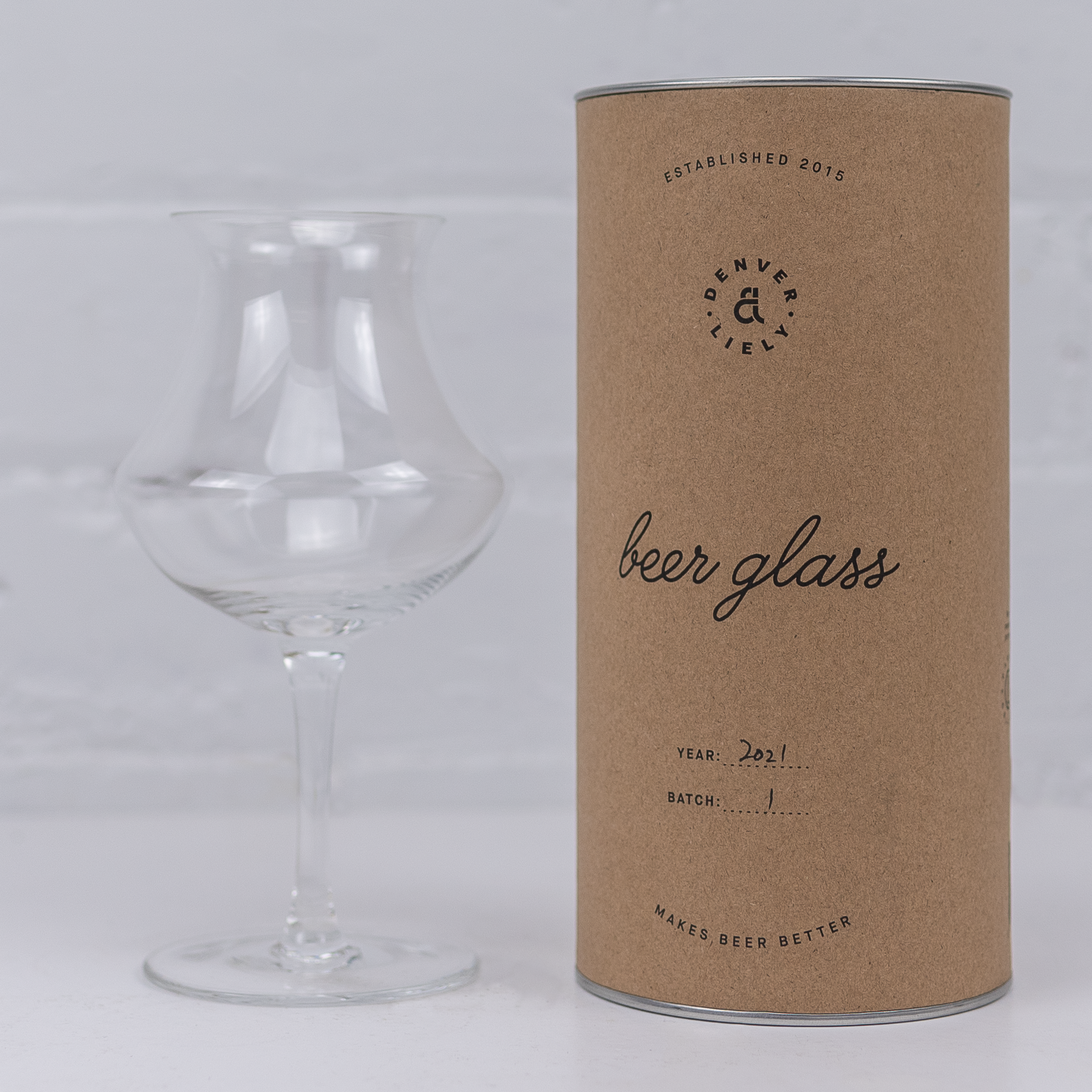 Denver & Liely - Beer Glass + 3 Beer Pack