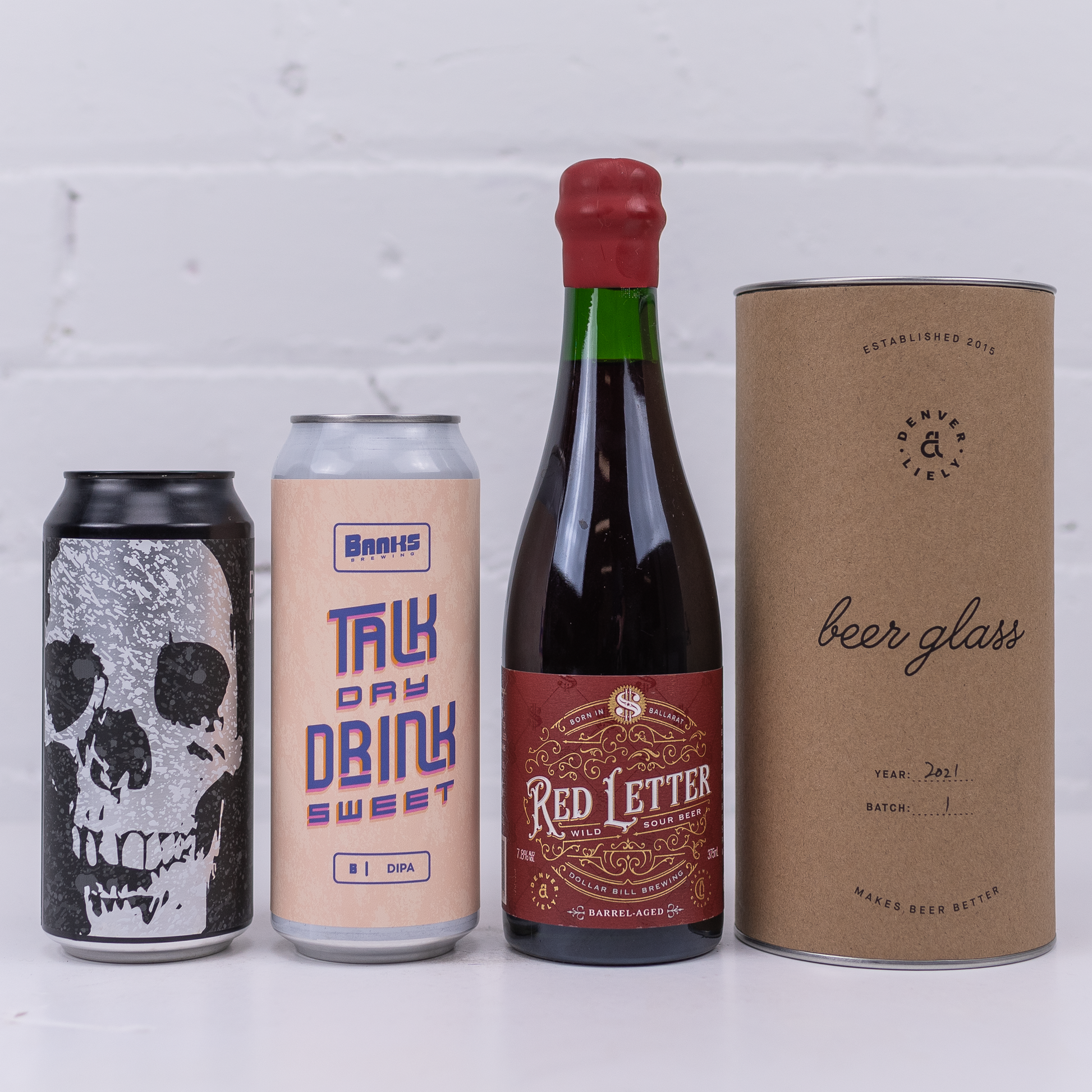 Denver & Liely - Beer Glass + 3 Beer Pack