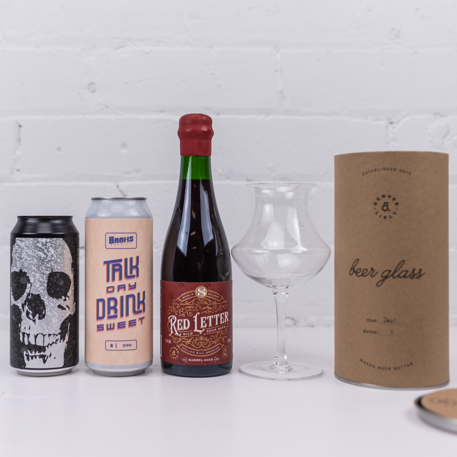 Denver & Liely - Beer Glass + 3 Beer Pack