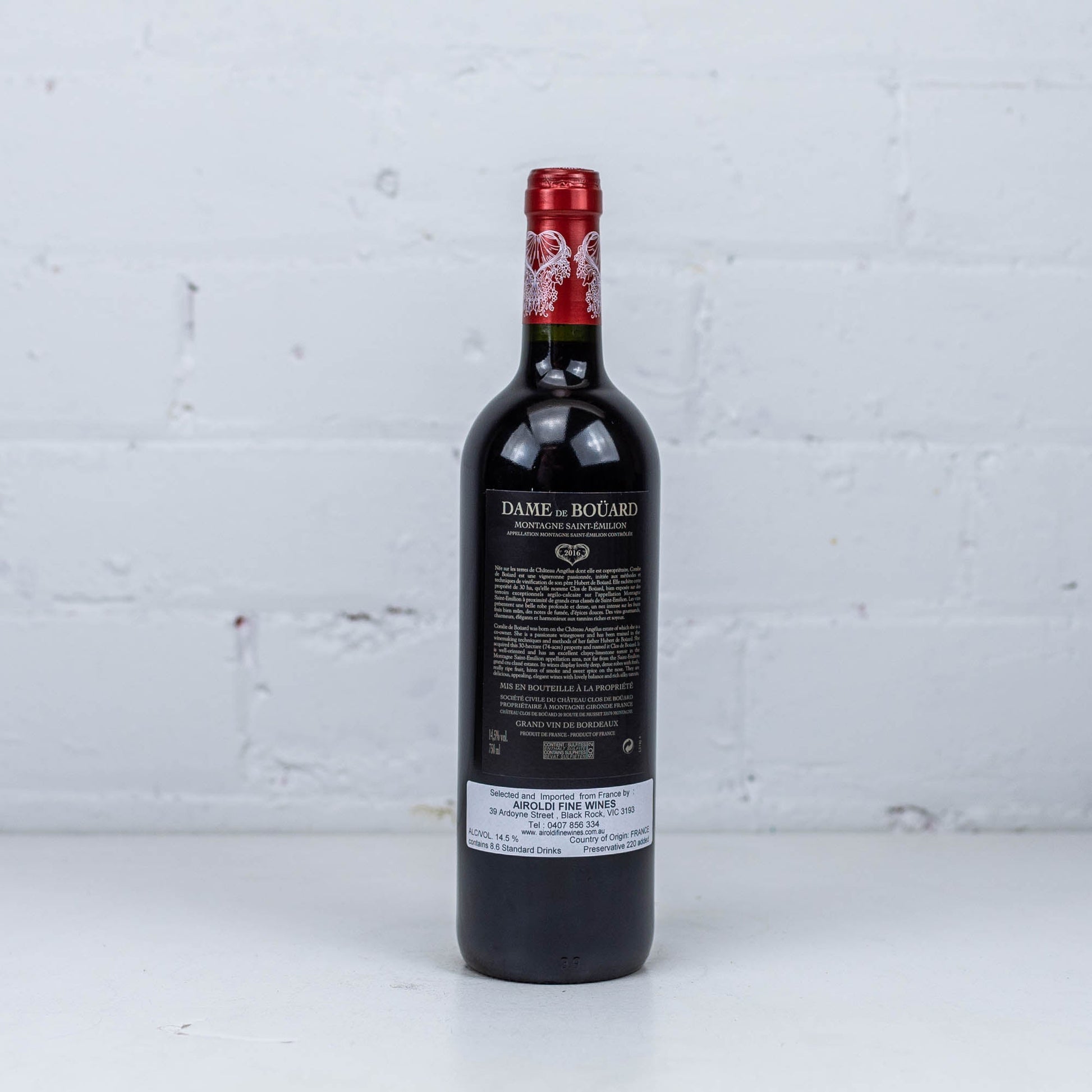 La Dame de Bouard - Saint-Emilion 2018 750mL