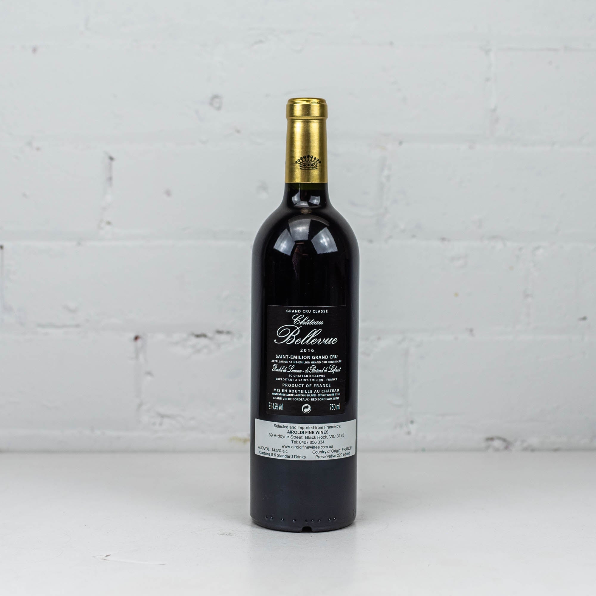 Chateau Bellevue - Saint Emilion Grand Cru Classe 2016 750ml