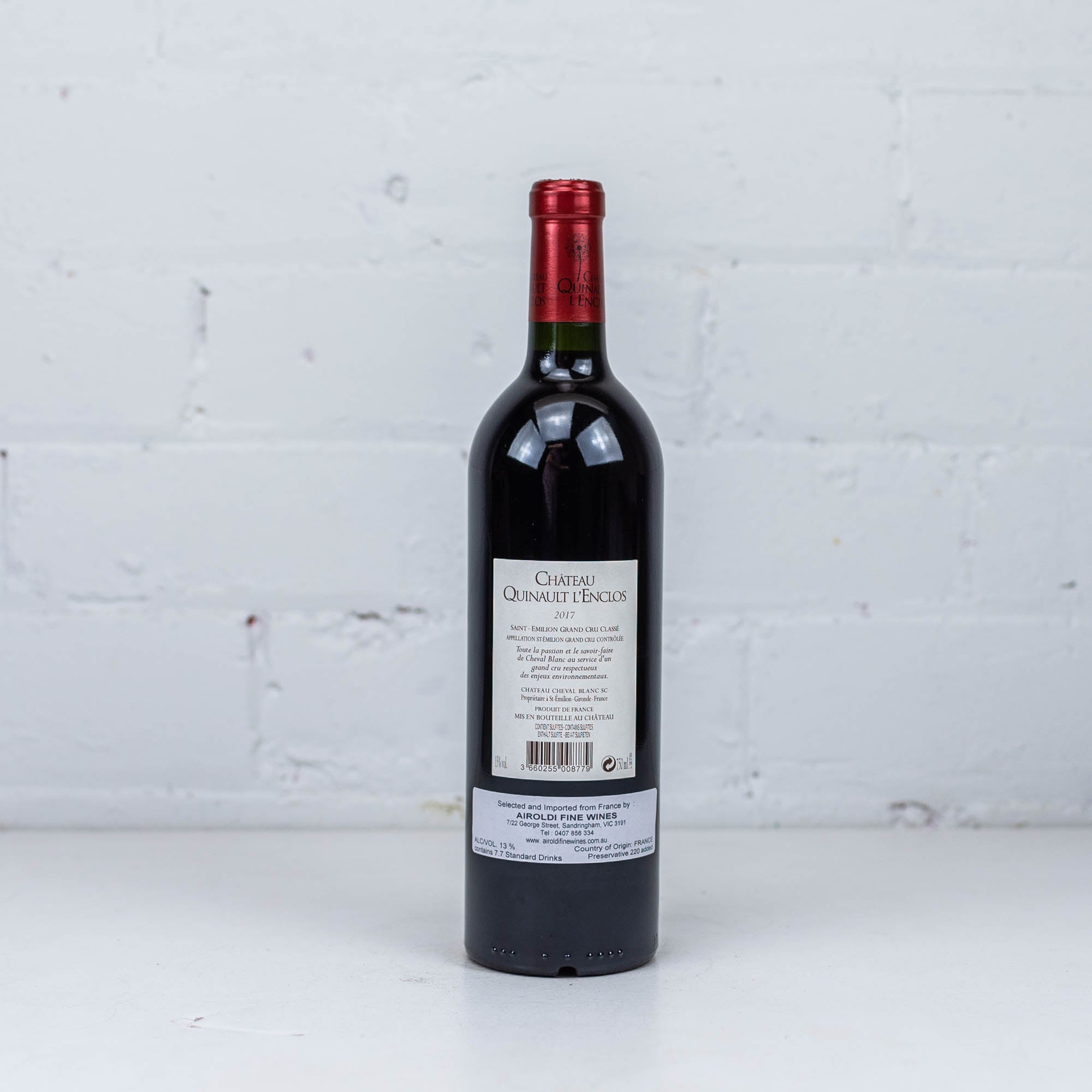 Chateau Quinault l'Enclos - Saint-Emilion Grand Cru Classe 2017 750ml