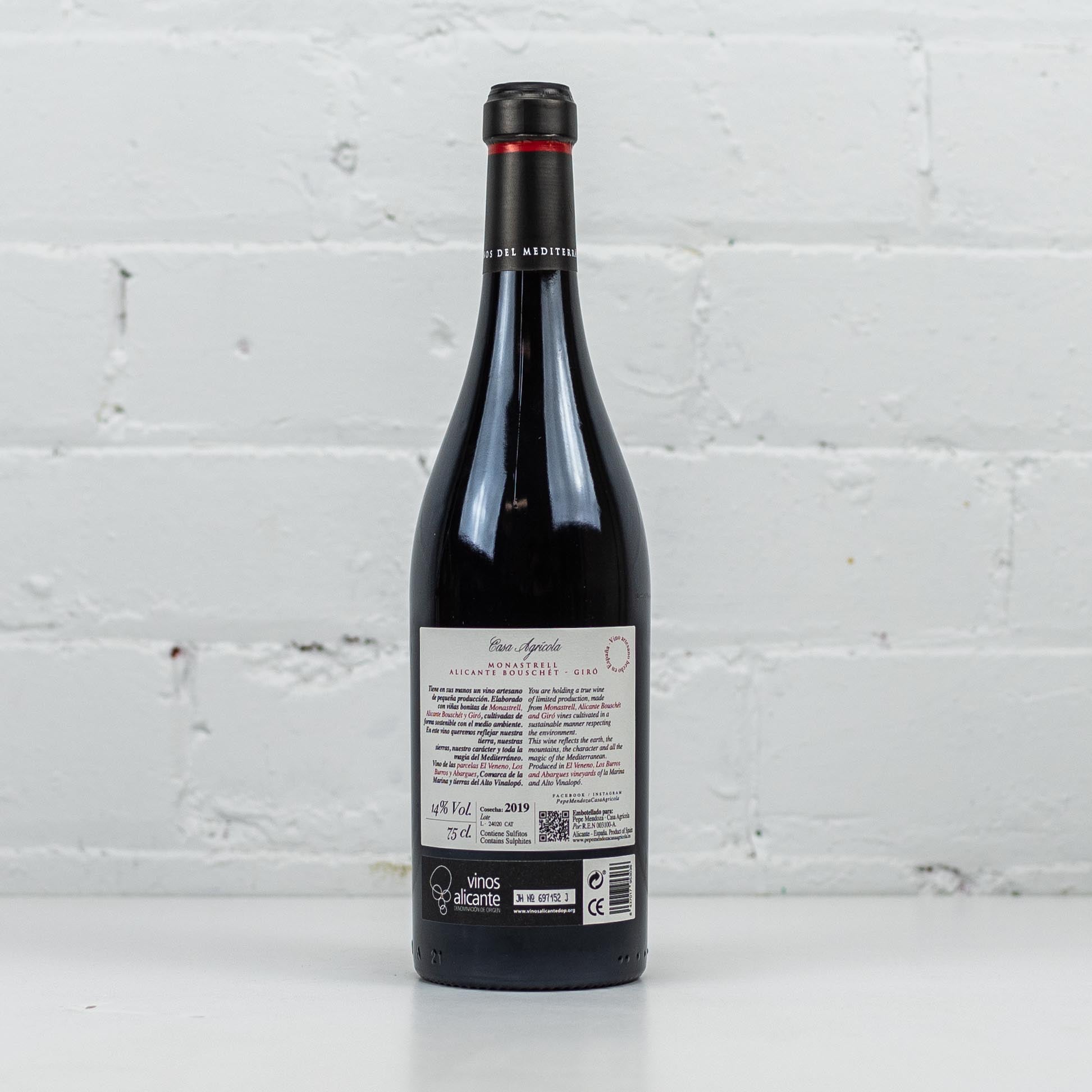 Pepe Mendoza - Casa Agricola Monastrell Giro 2019 750ml