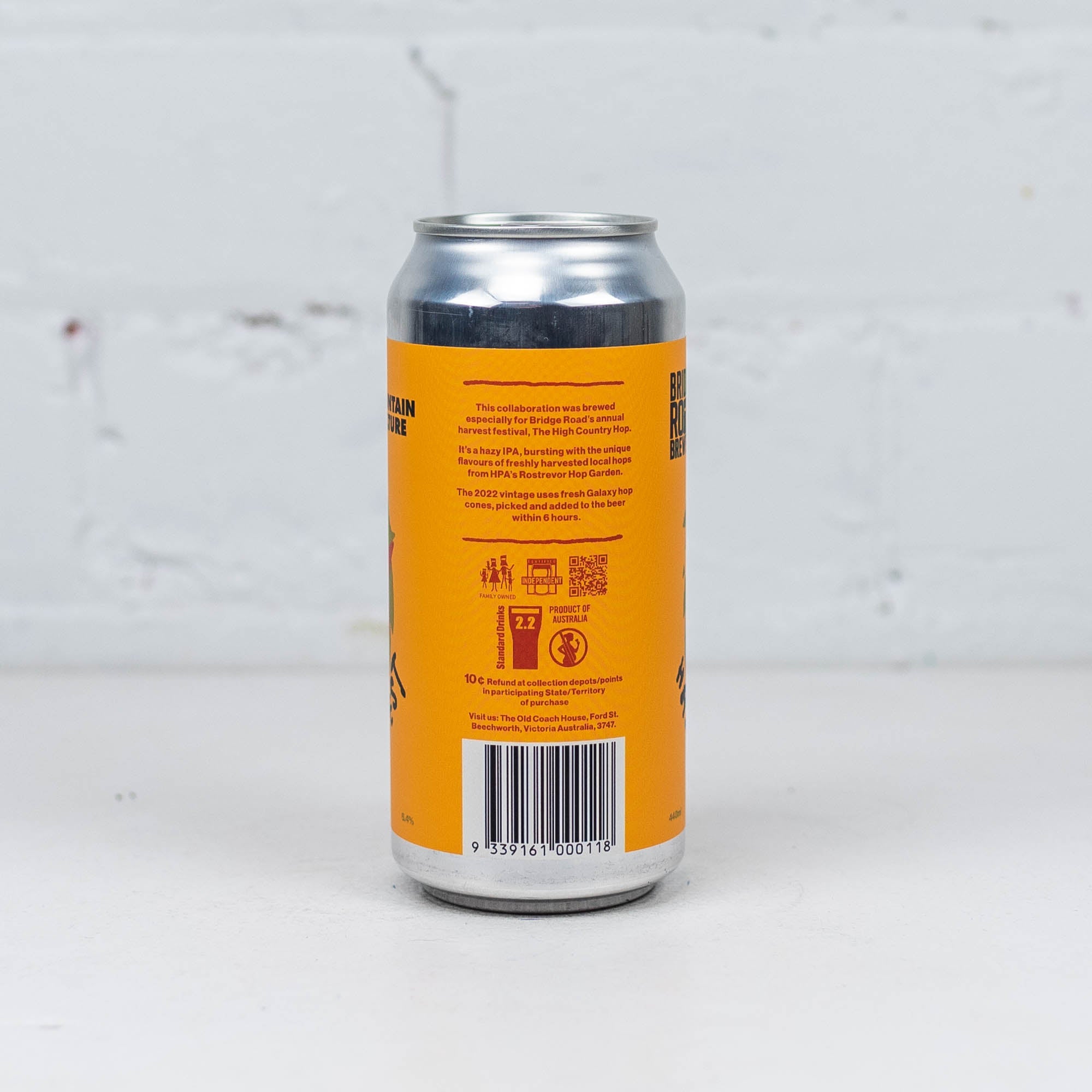 Bridge Road x Mountain Culture 'Hazy Harvest' Fresh Hop IPA