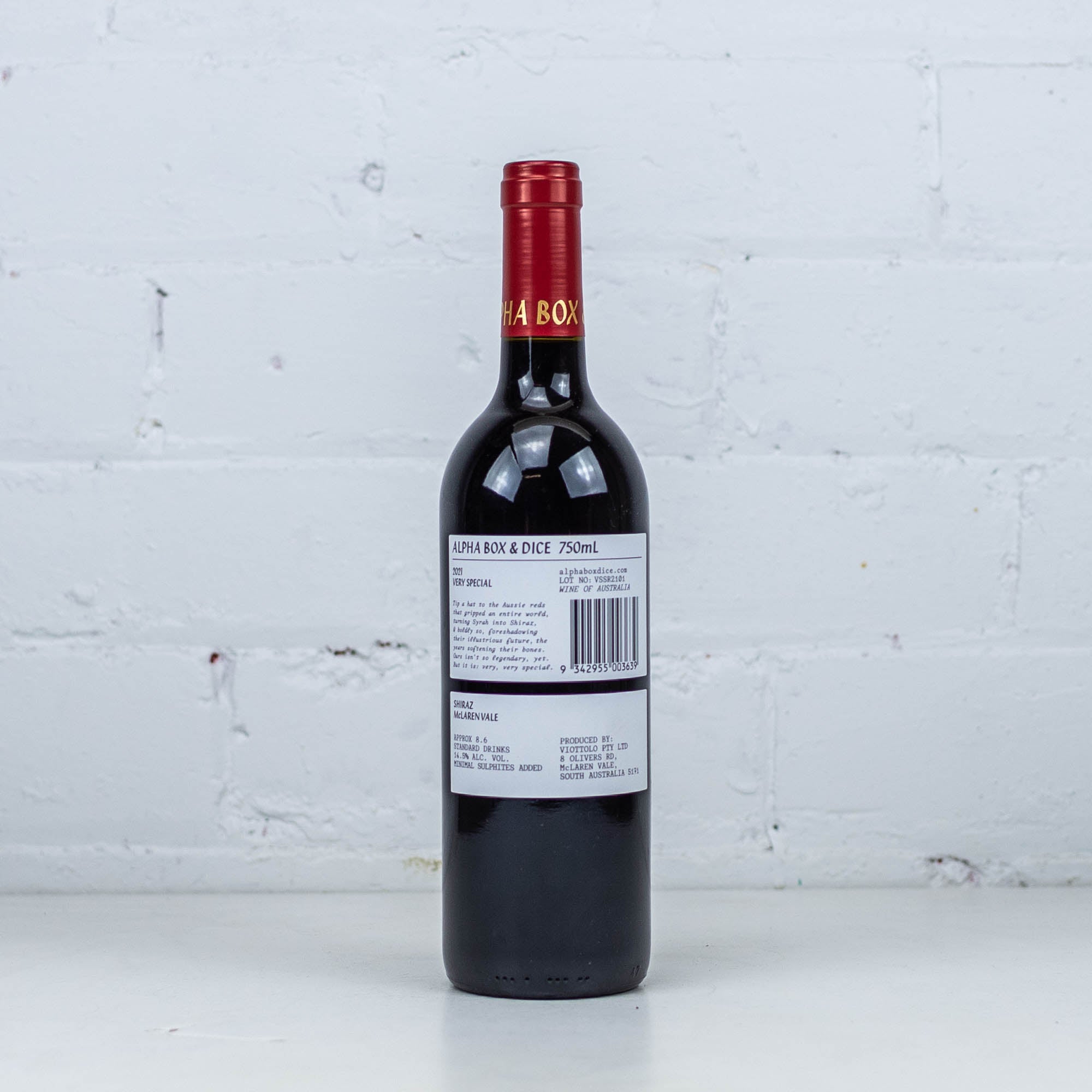 Alpha Box & Dice - Very Special Shiraz 2023 750ml
