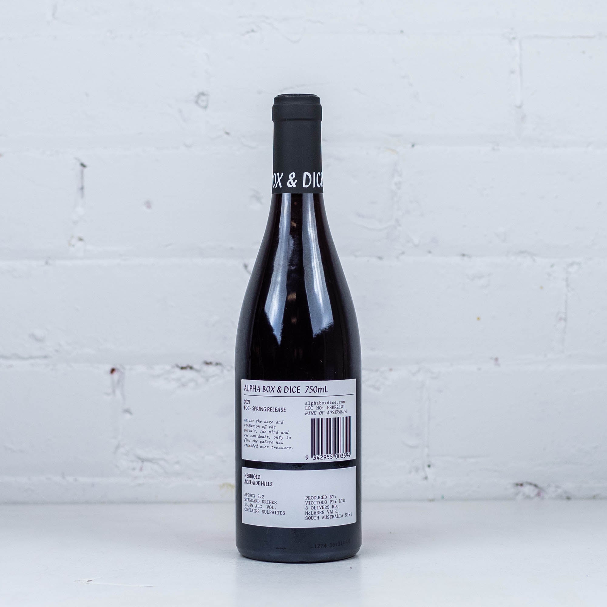Alpha Box & Dice - Fog Spring Release 2021 Nebbiolo 750ml