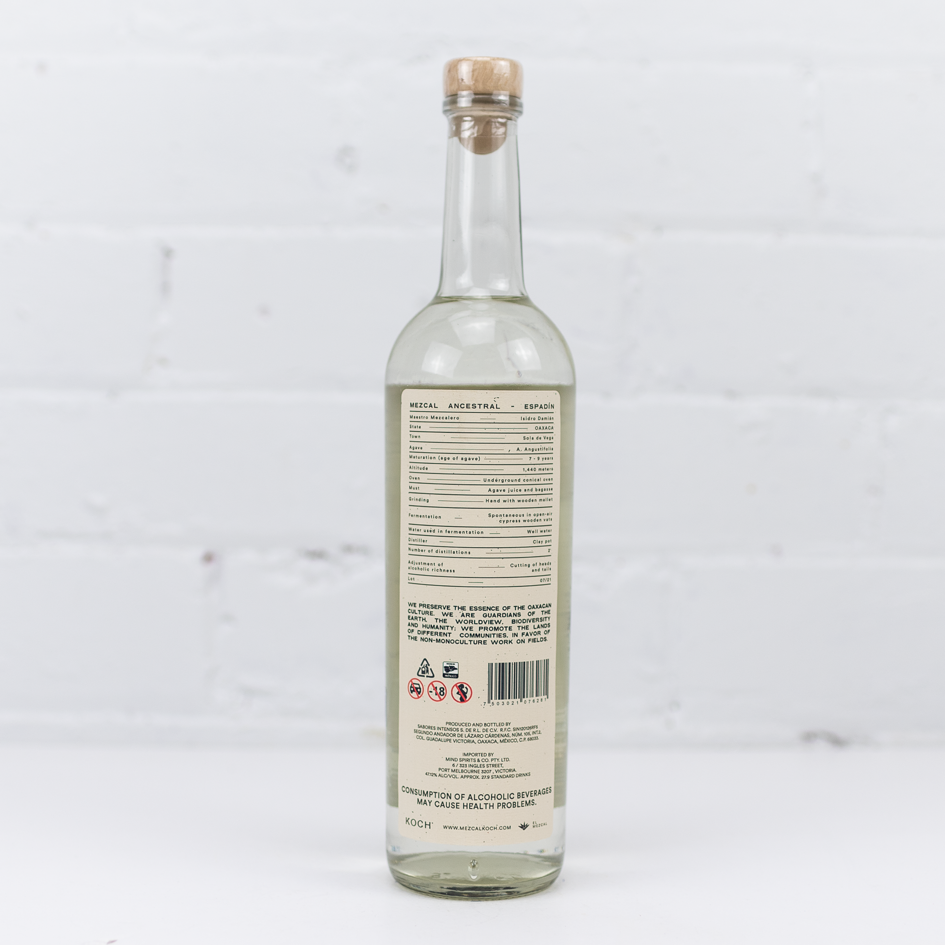 Koch Mezcal - Maguey Espadin Claypot 47.12% 750ml