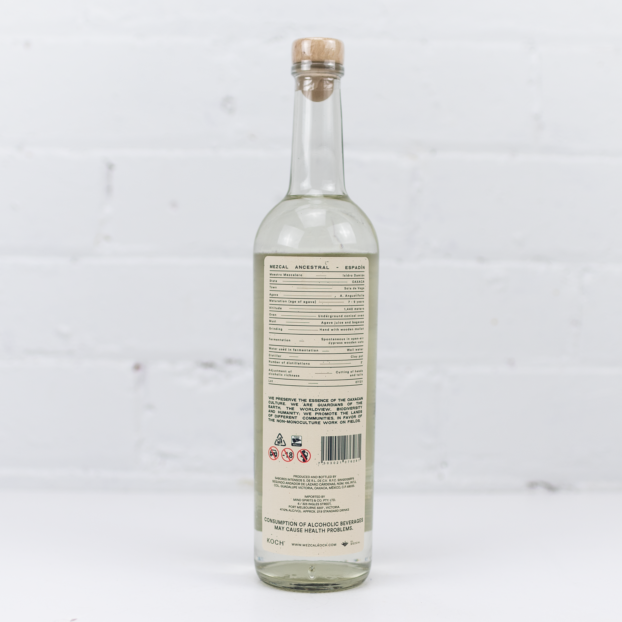 Koch Mezcal - Maguey Espadin Claypot 47.12% 750ml