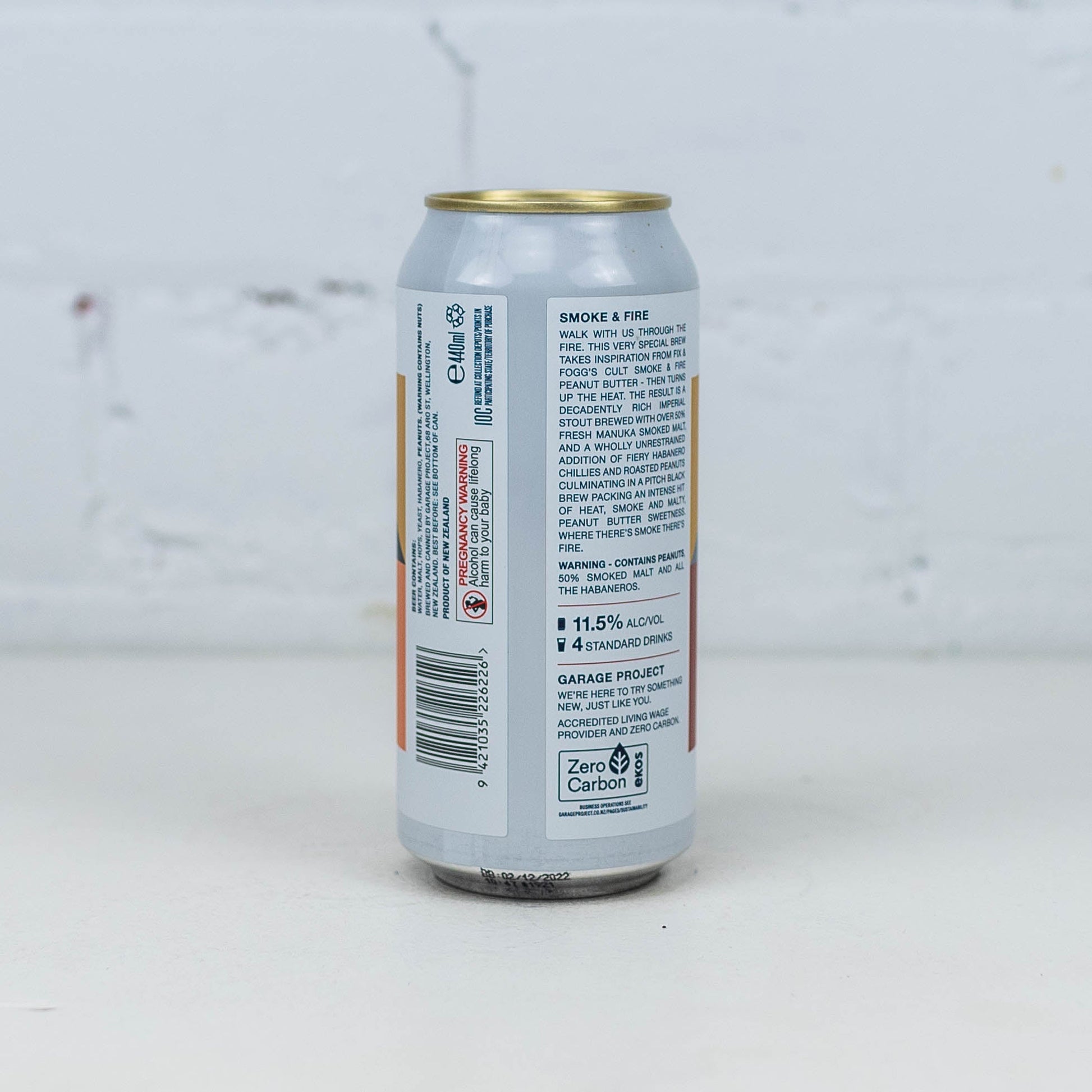 Garage Project - Smoke & Fire Manuka Smoked Peanut Butter Chilli Imp Stout 440ml