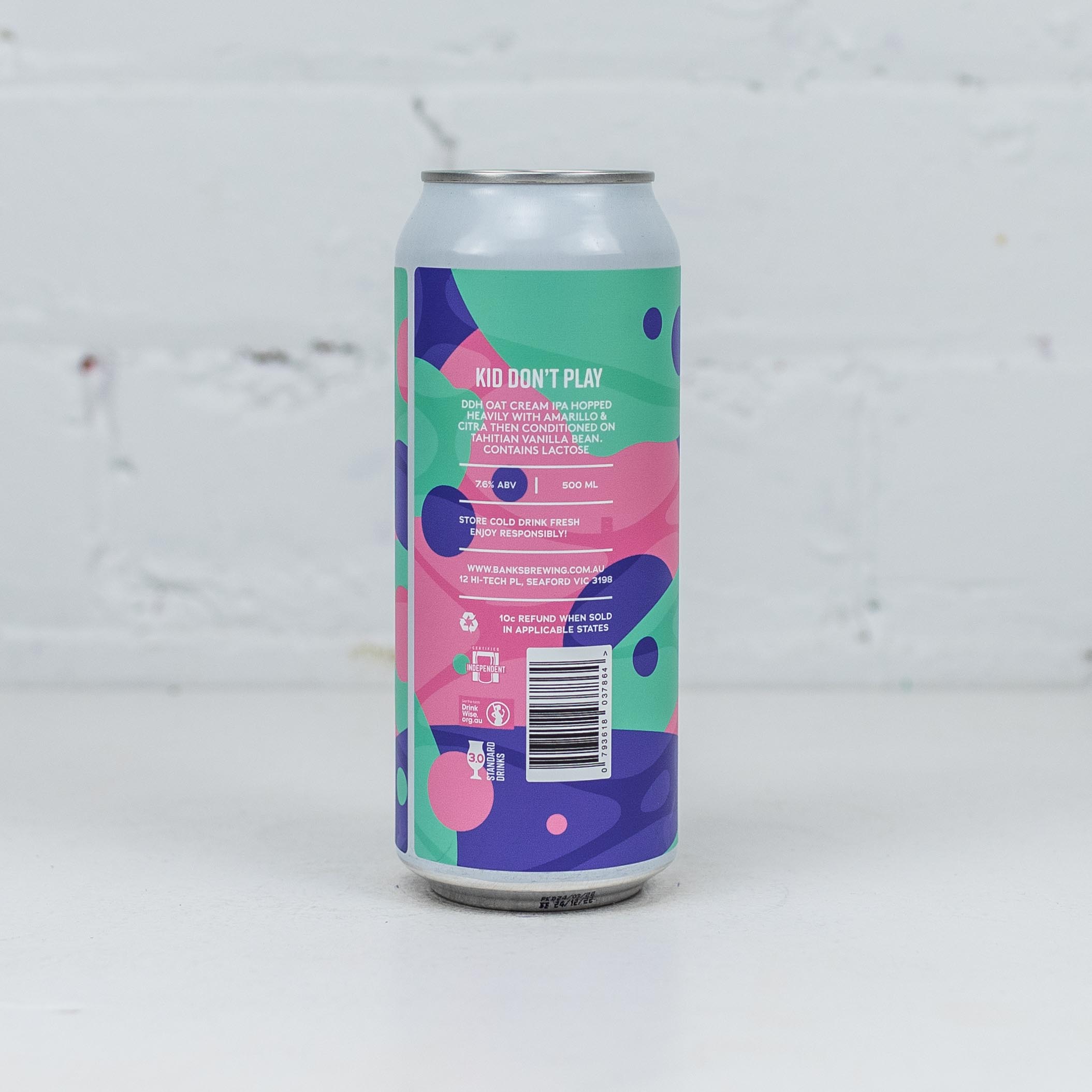 Banks - Kid Don't Play Vanilla Oat Cream IPA