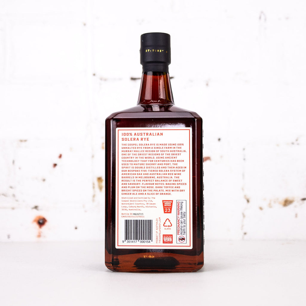 The Gospel - Solera Rye Whiskey 700ml
