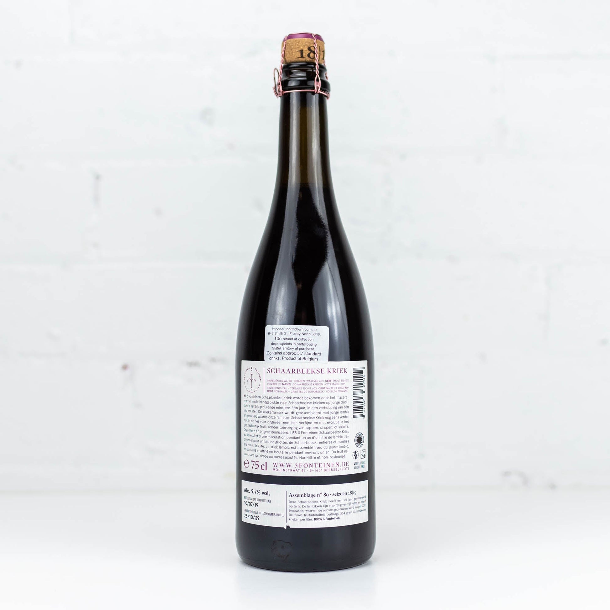 3 Fonteinen - Schaarbeekse Kriek Oogst 18/19 No89 750ml