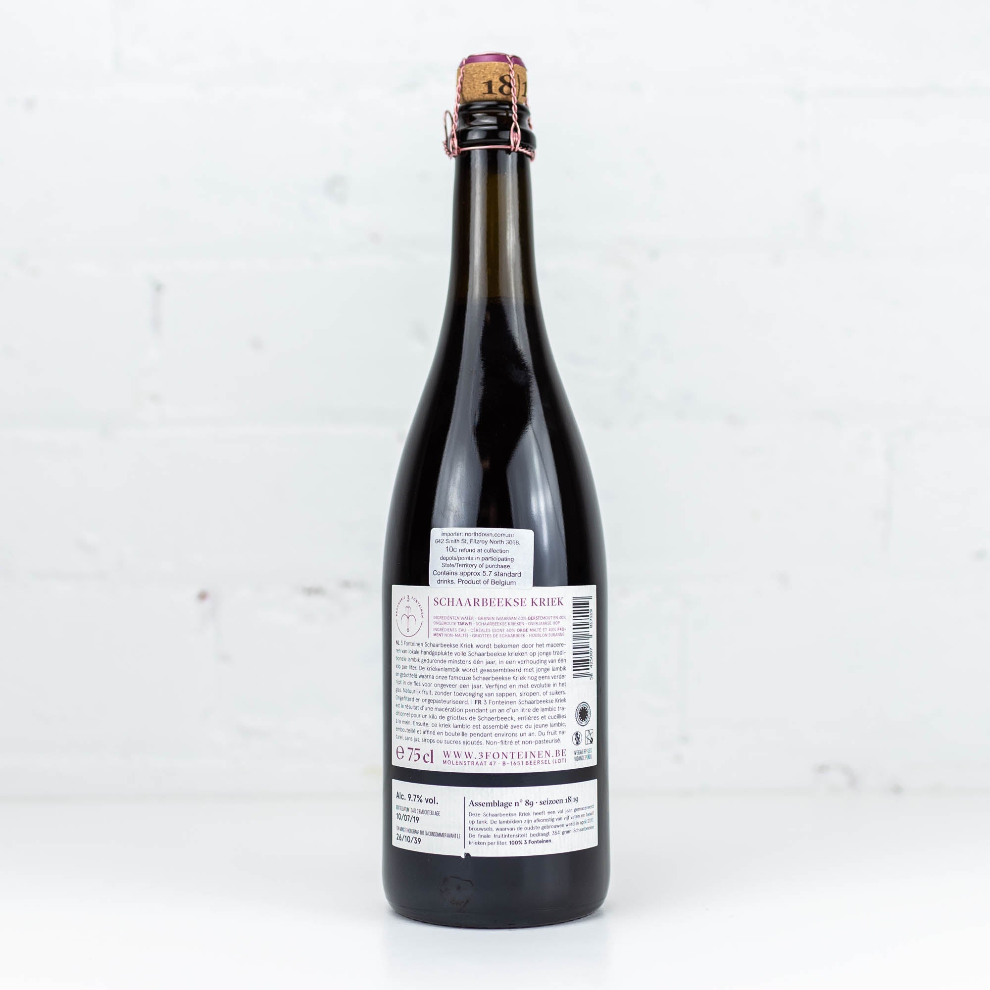 3 Fonteinen - Schaarbeekse Kriek Oogst 18/19 No89 750ml