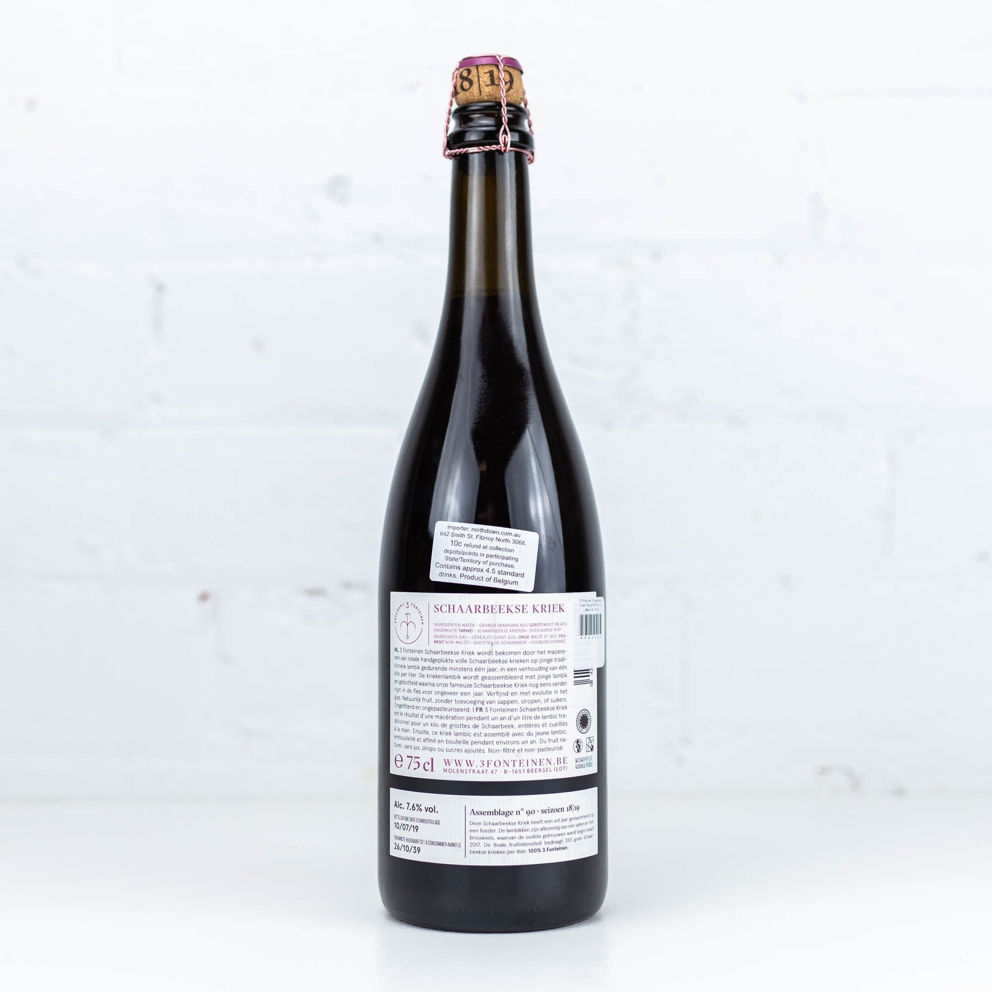 3 Fonteinen - Schaarbeekse Kriek Oogst 18/19 No90 750ml
