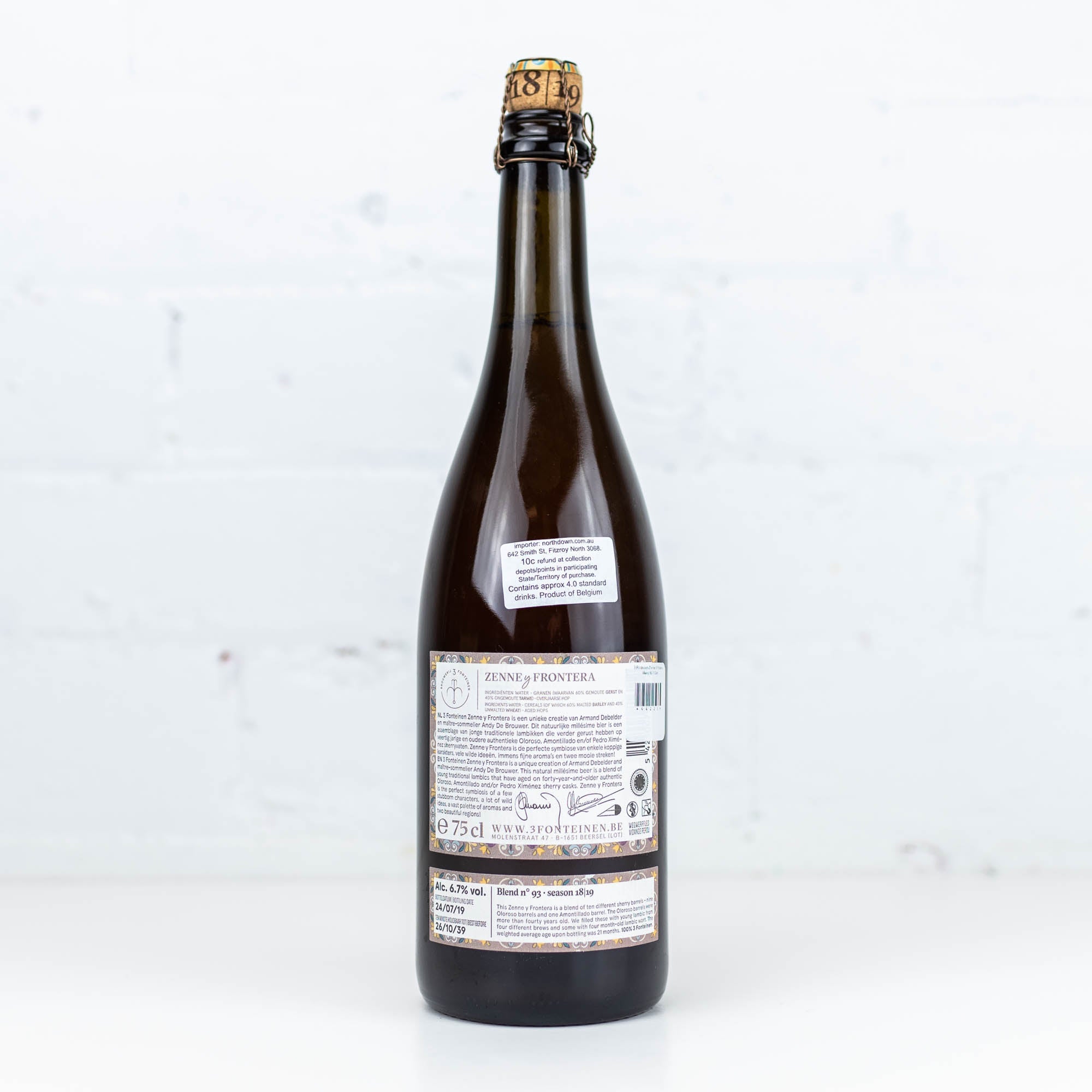 3 Fonteinen - Zenne Y Frontera 18/19 No93 750ml
