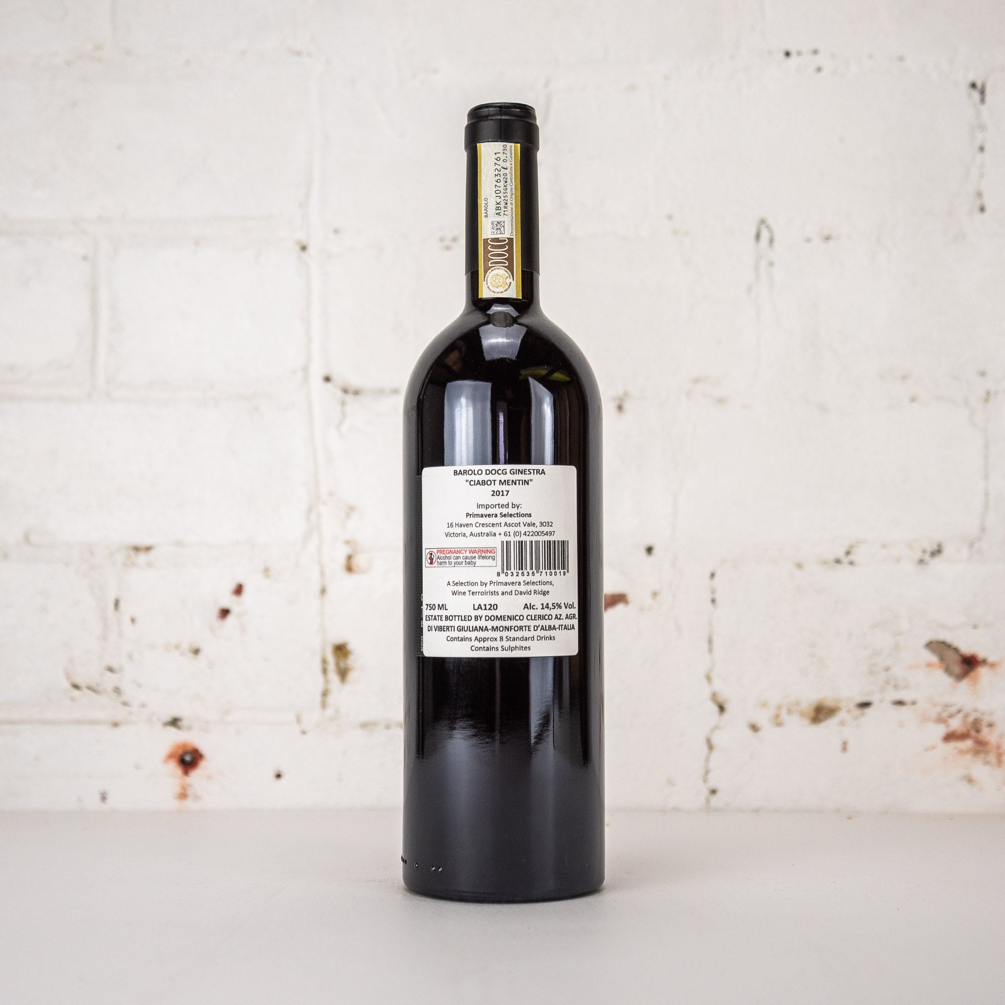 Domenico Clerico - Ciabot Mentin 2017 Barolo 750ml – Carwyn Cellars