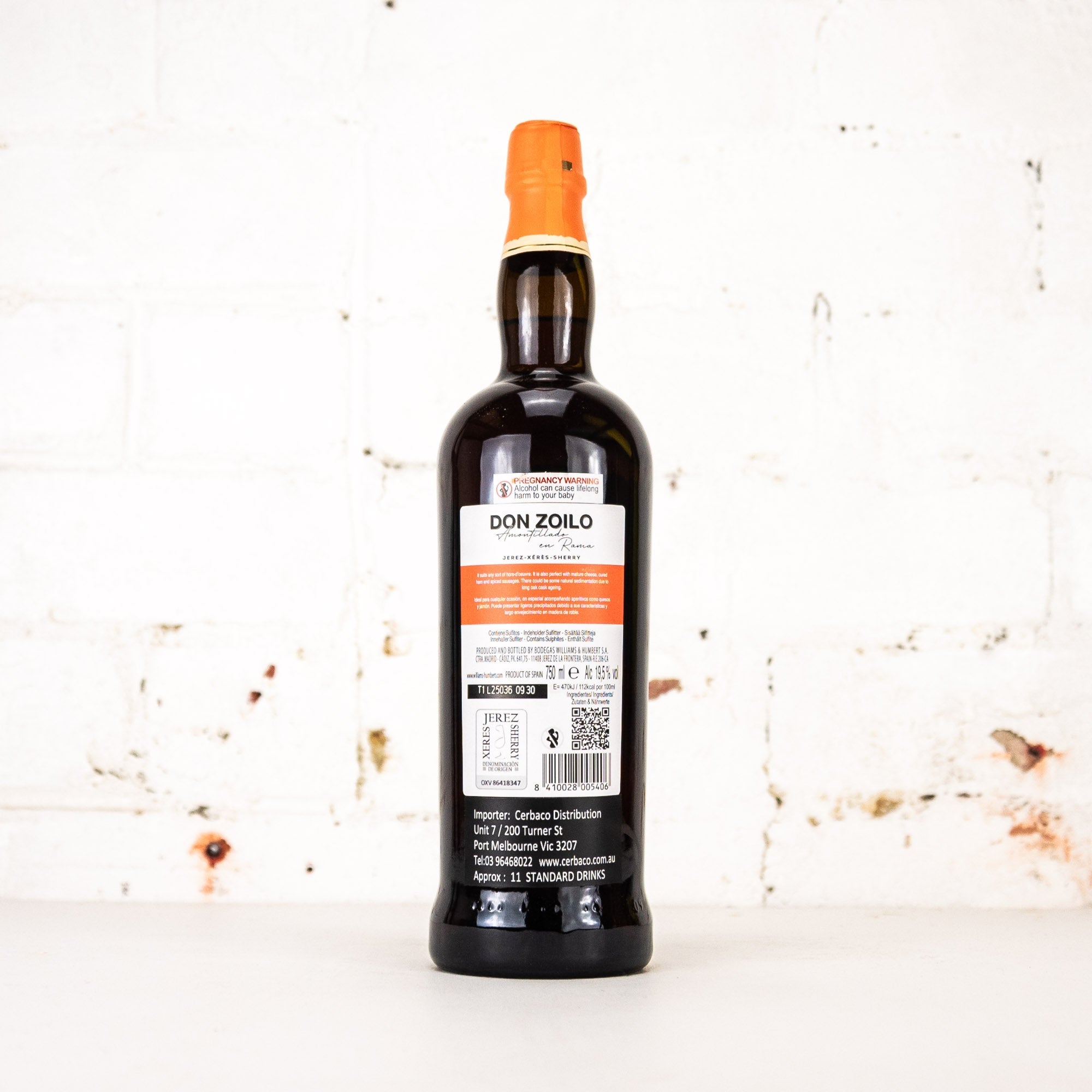 Williams & Humbert - Don Zoilo Amontillado 15YO Sherry 750ml