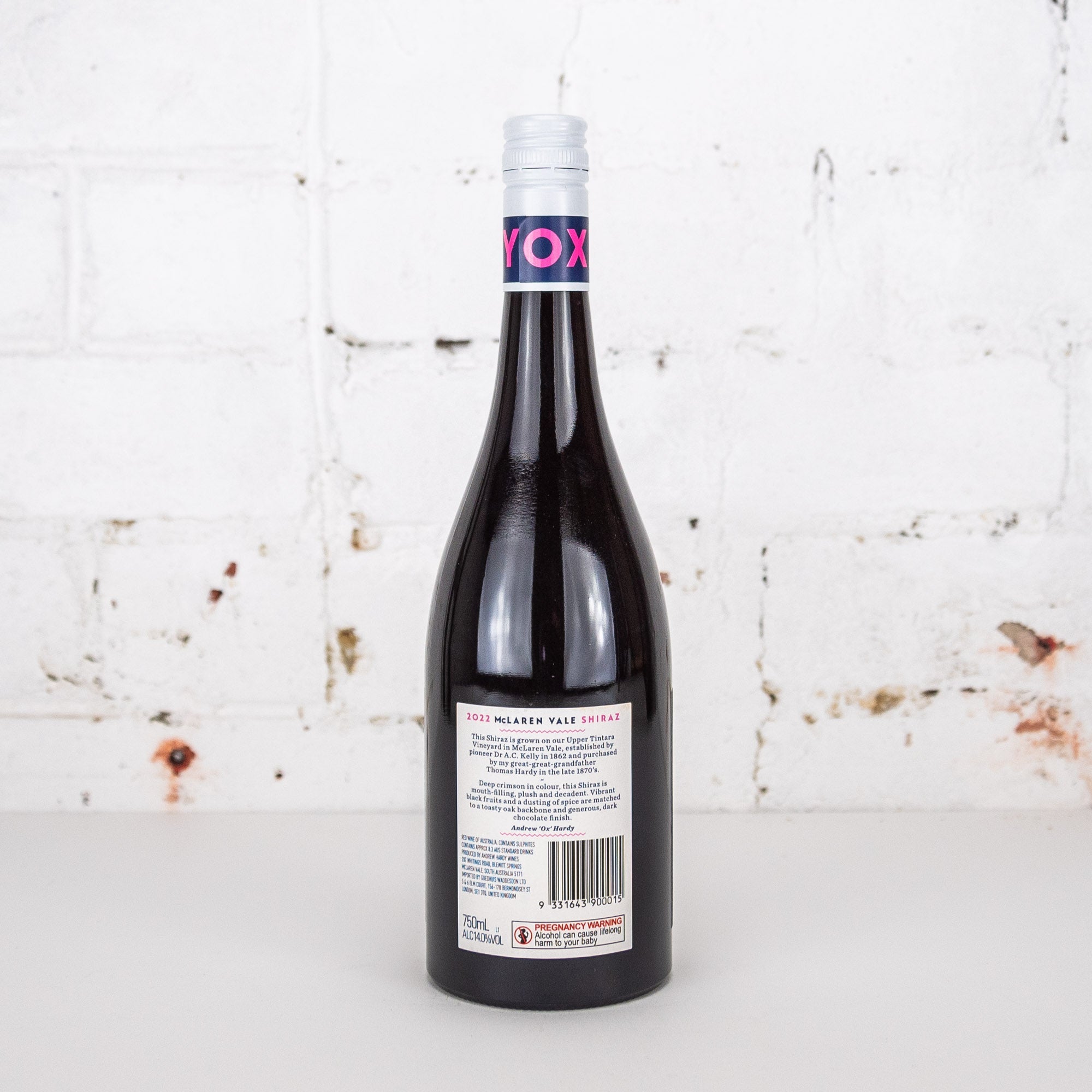 Ox Hardy - Upper Tintara Shiraz 2022 750ml