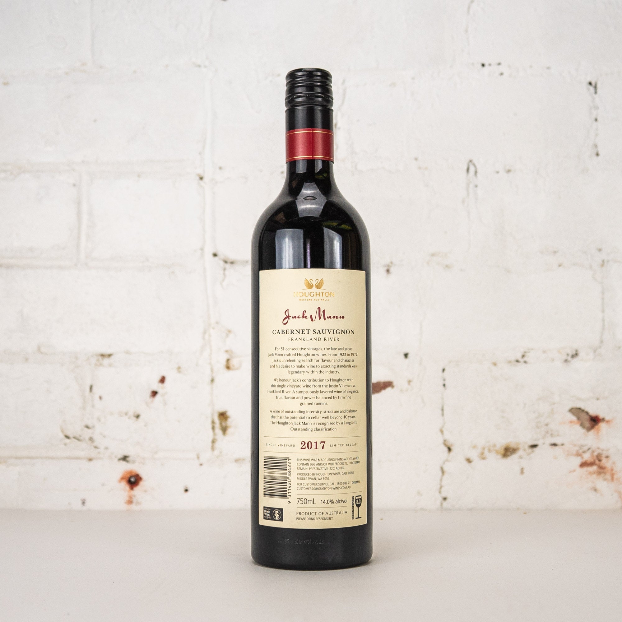 Houghton - Jack Mann Cabernet Sauvignon 2017 750ml