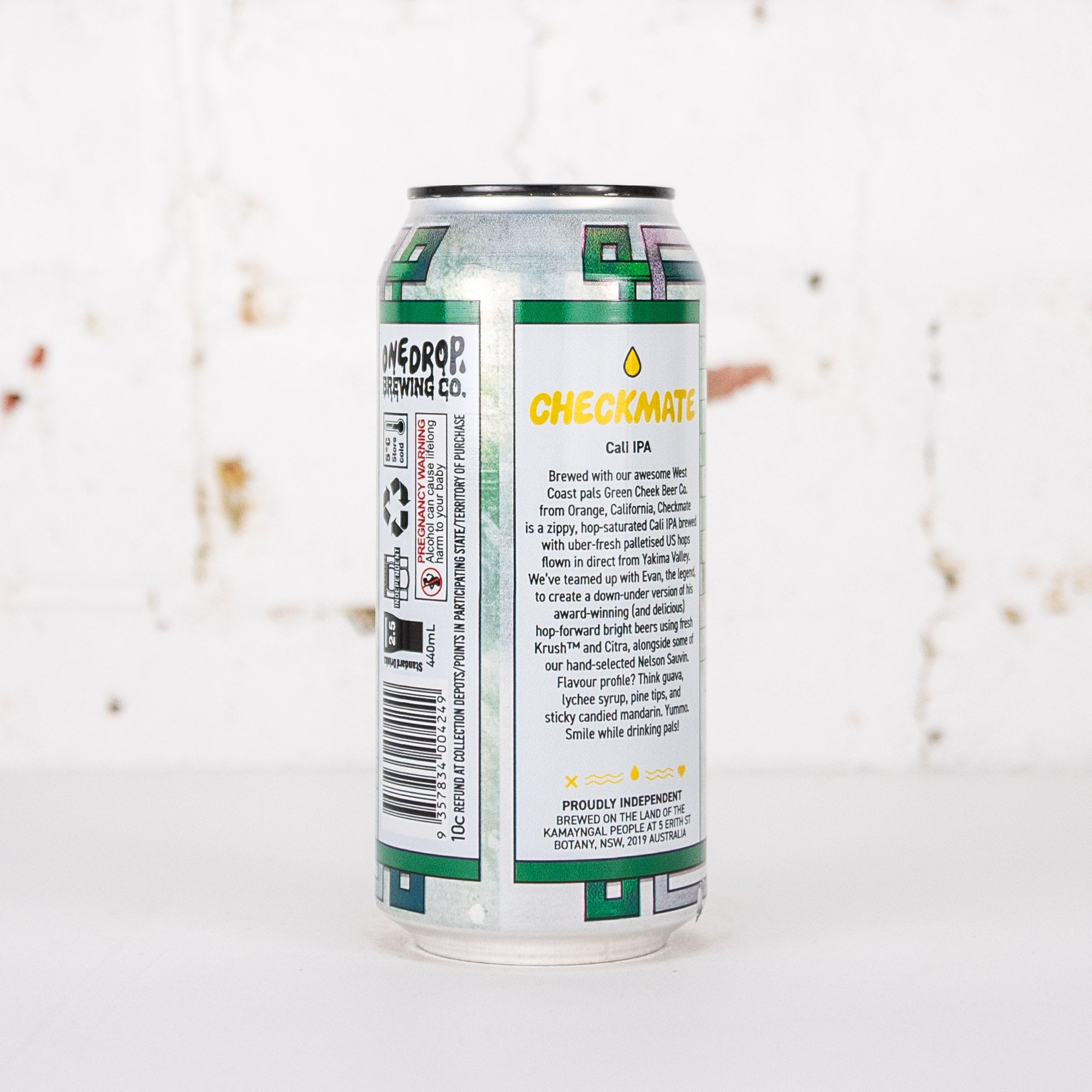One Drop x Green Cheek 'Checkmate' Cali IPA