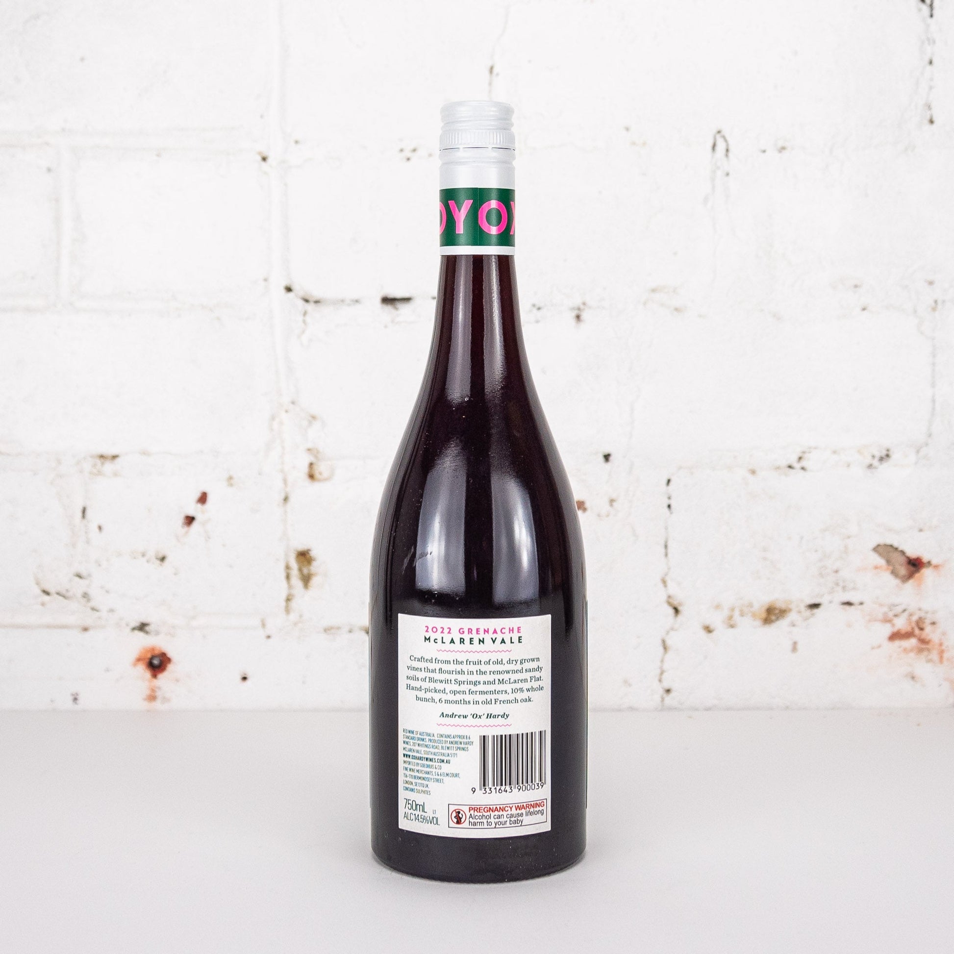 Ox Hardy - McLaren Vale Grenache 2022 750ml