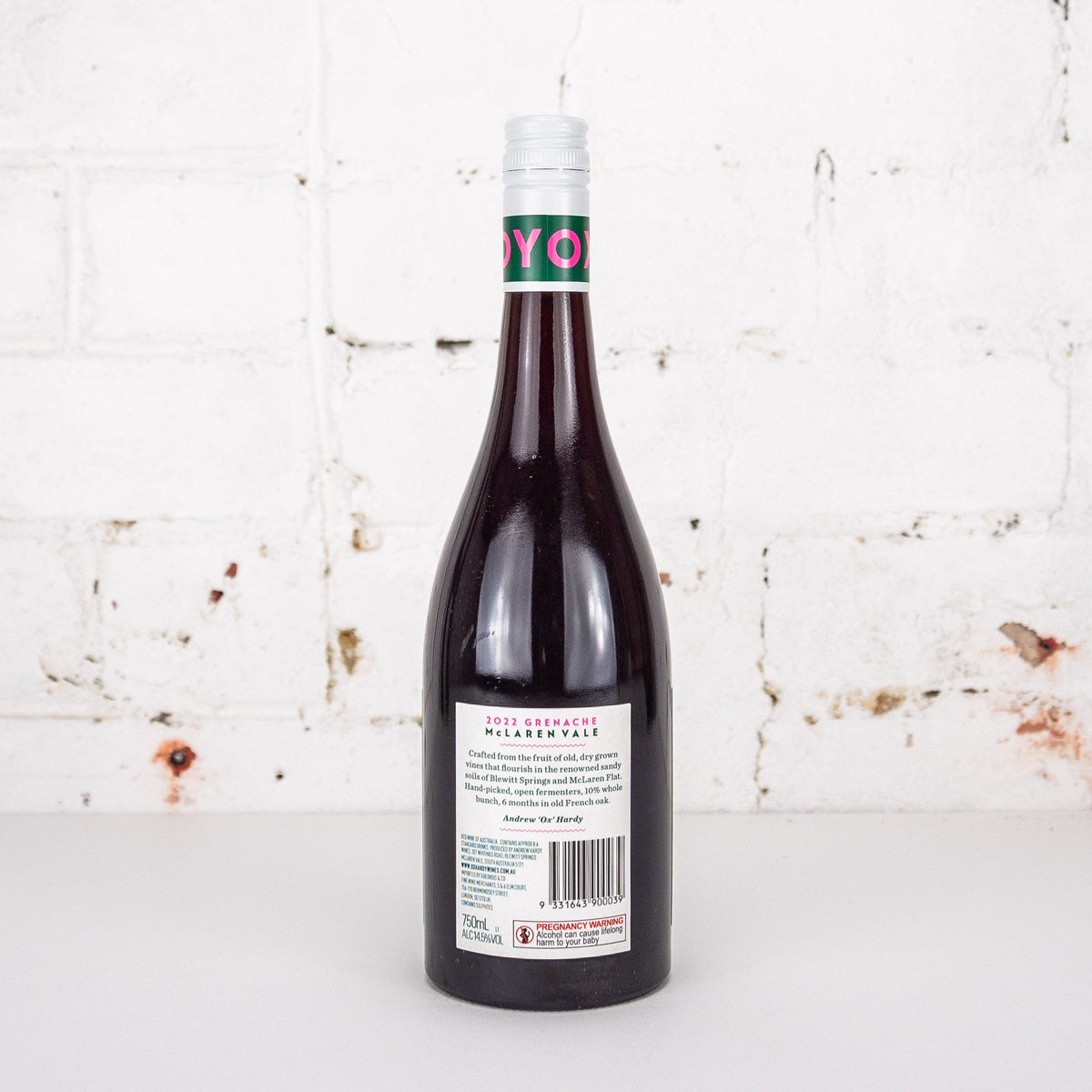 Ox Hardy - McLaren Vale Grenache 2022 750ml
