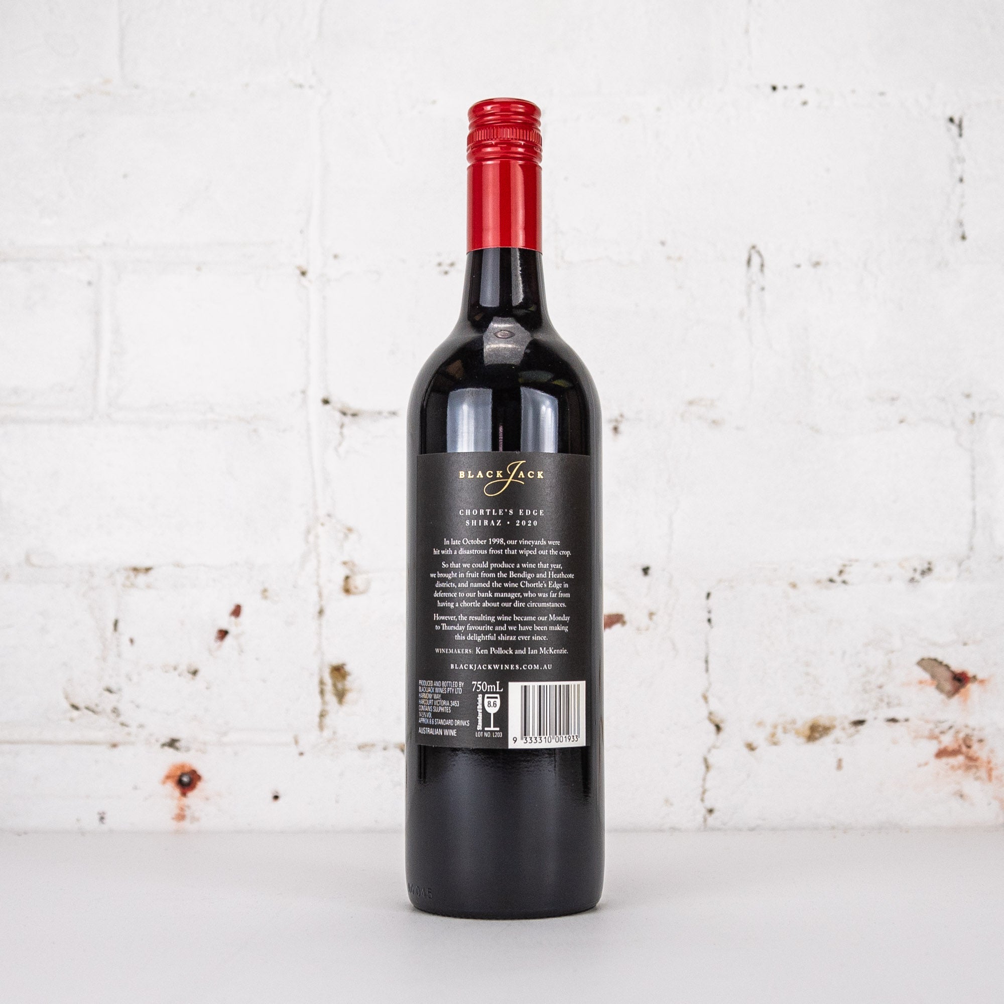 Blackjack - Chortle's Edge Shiraz 750ml