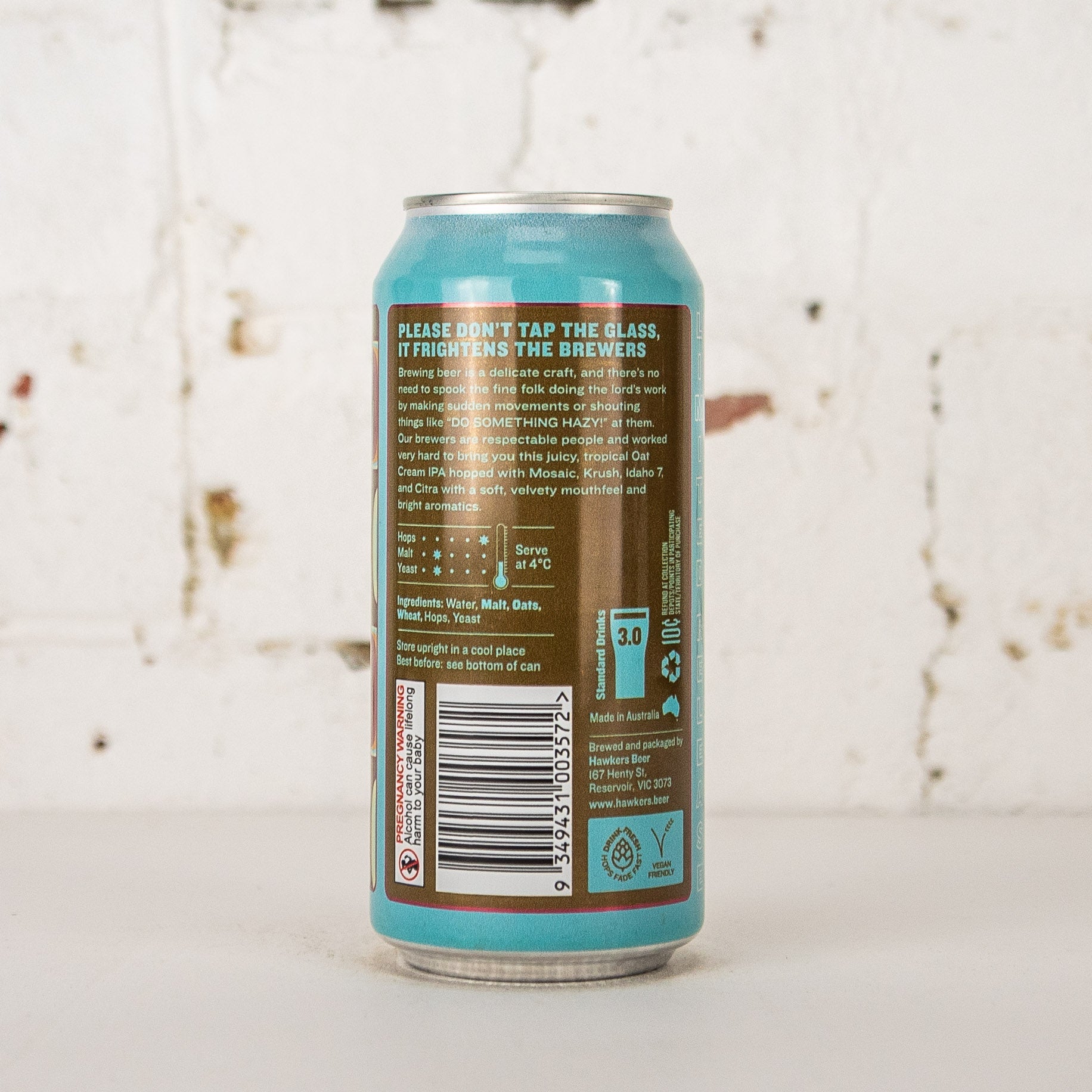 Hawkers - Please Don't Tap The Glass, It Frightens The Brewers Imperial Oat Cream IPA