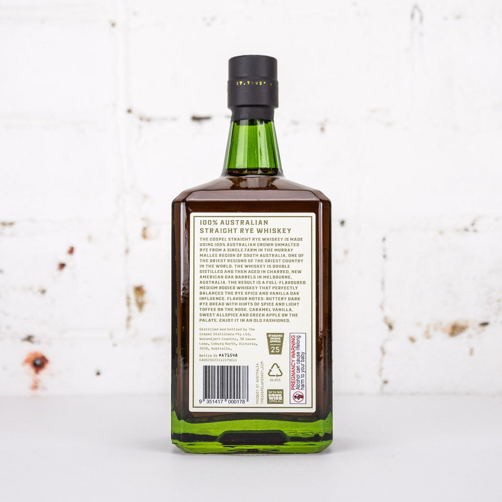 The Gospel - Straight Rye Whiskey 700ml