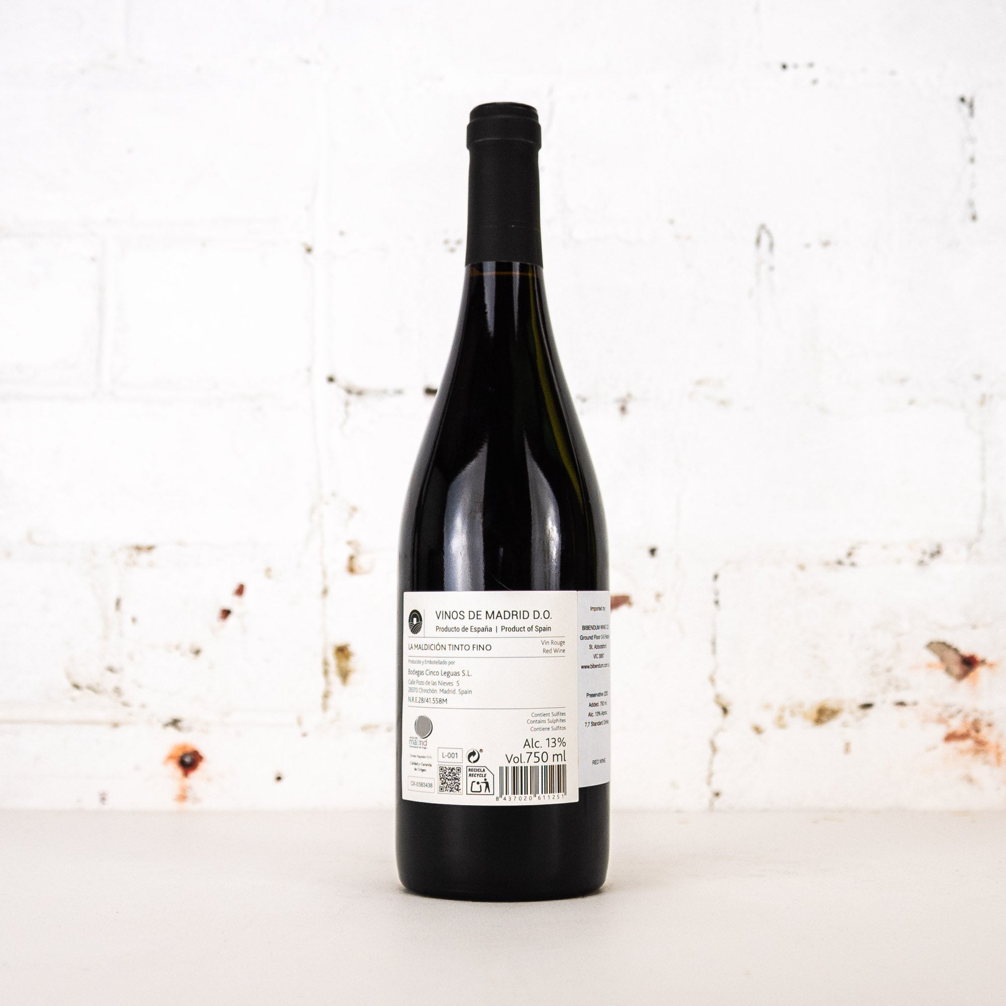 La Maldición - Bodegas Cinco Léguas Vinos de Madrid Tinto Fino 2023 750ml