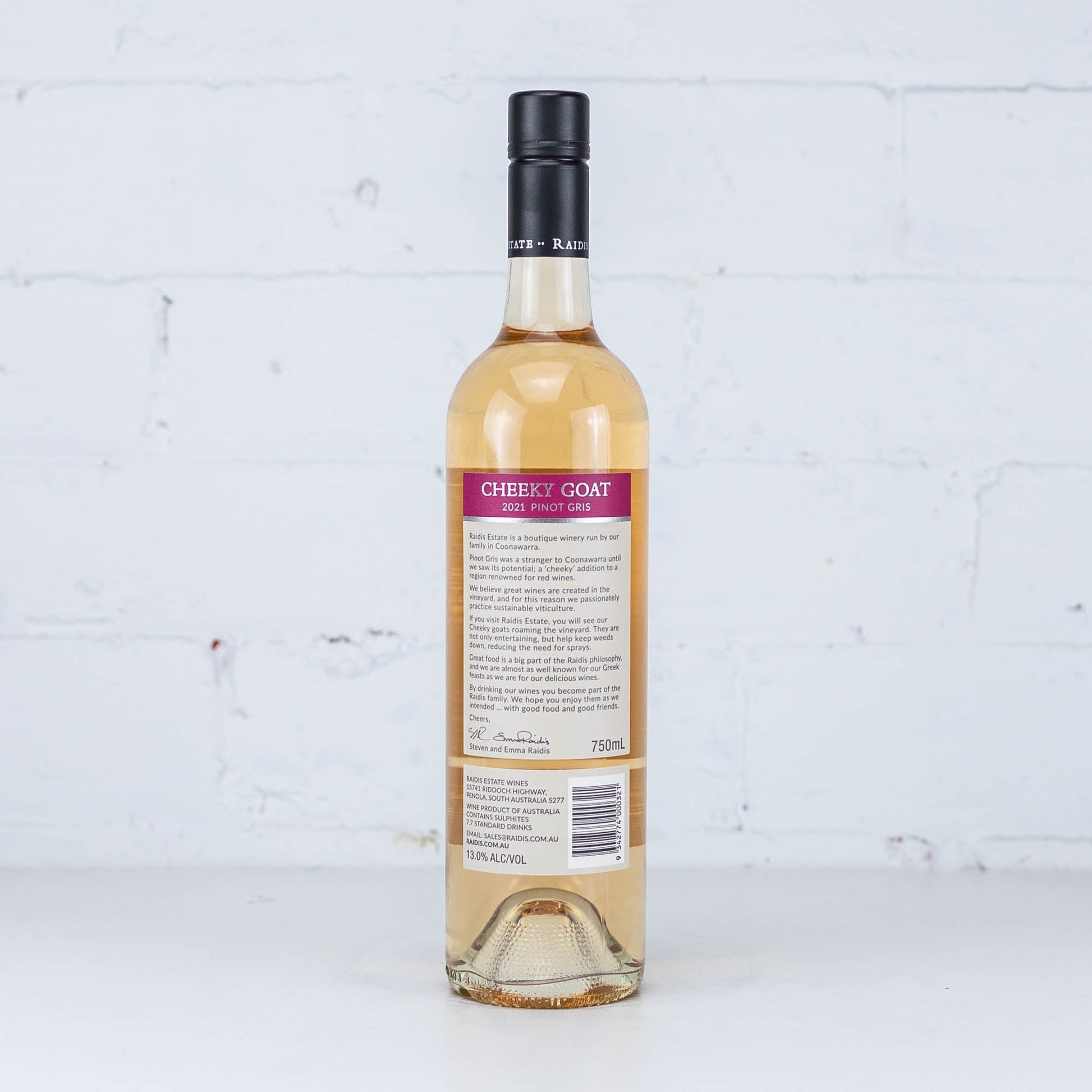 Raidis Estate - Cheeky Goat Pinot Gris 750ml