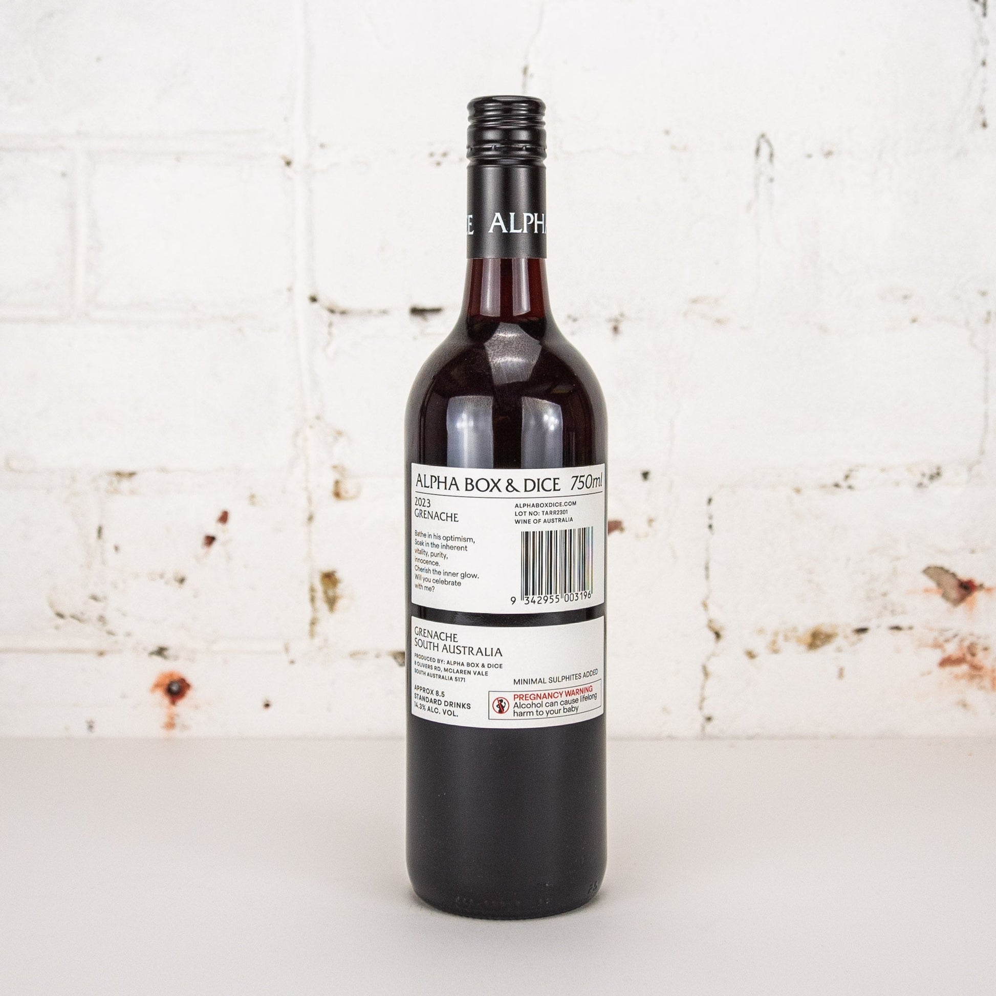 Alpha Box & Dice - Tarot Grenache 750ml